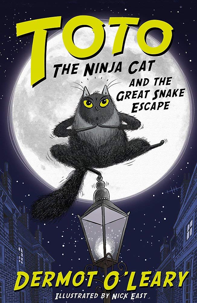 Toto the Ninja Cat and the Great Snake Escape paperback cover, book 1 of the Dermot O'Leary series