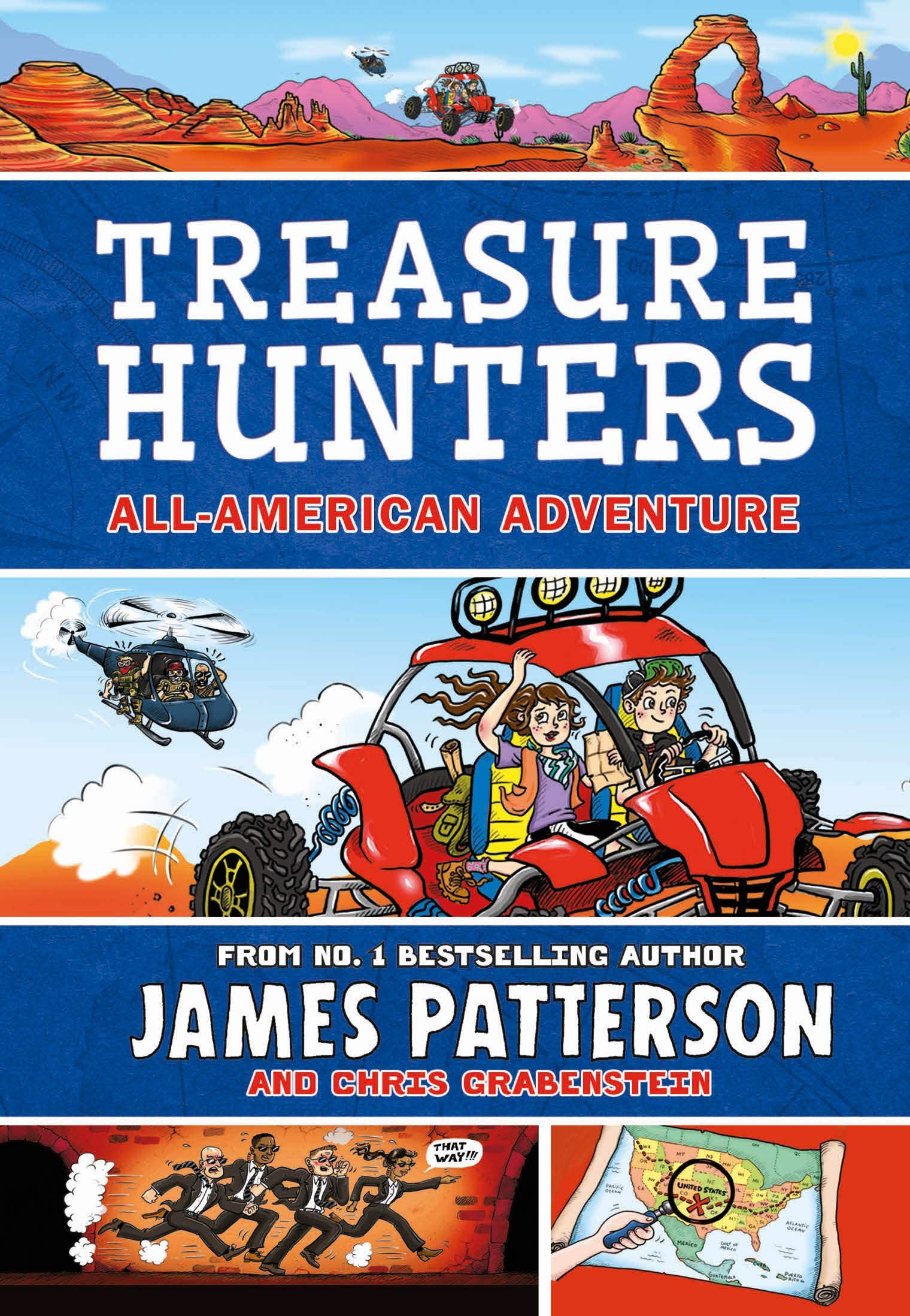 Front cover of Treasure Hunters: The Plunder Down Under paperback book by James Patterson, Ages 8-11