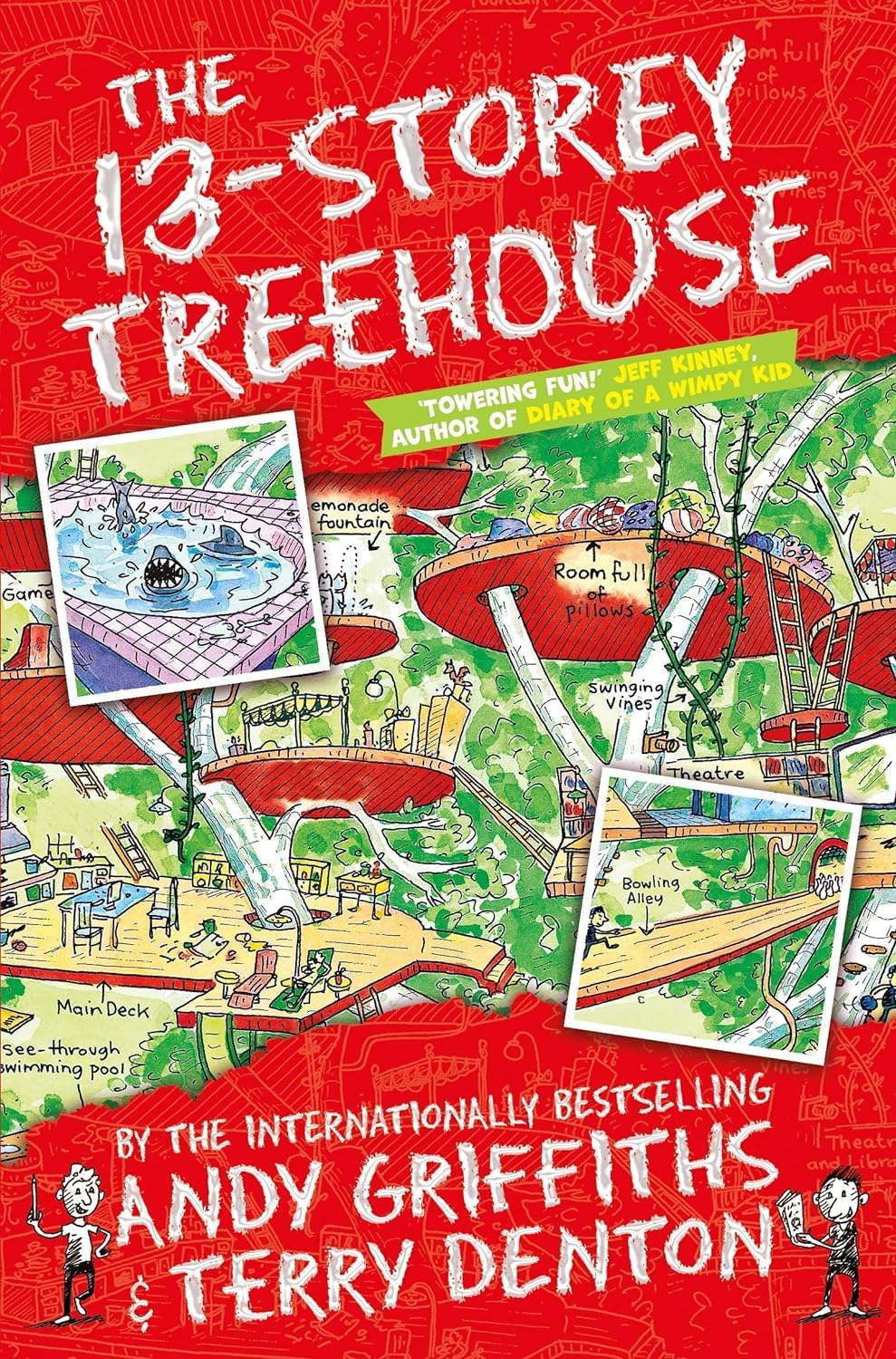 The Treehouse Series 13 paperback books fanned out to show colorful illustrated covers from 13-Storey to 169-Storey Treehouse.