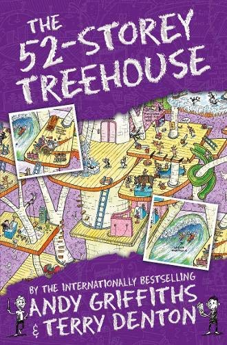 Spines of the Treehouse Series 10-book paperback set showing book titles from 13-Storey to 130-Storey.