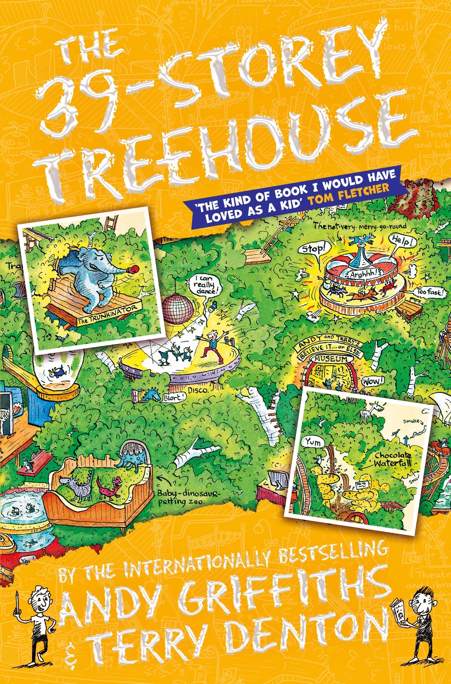 Top-down view of the Treehouse Series 10-book paperback collection by Andy Griffiths.