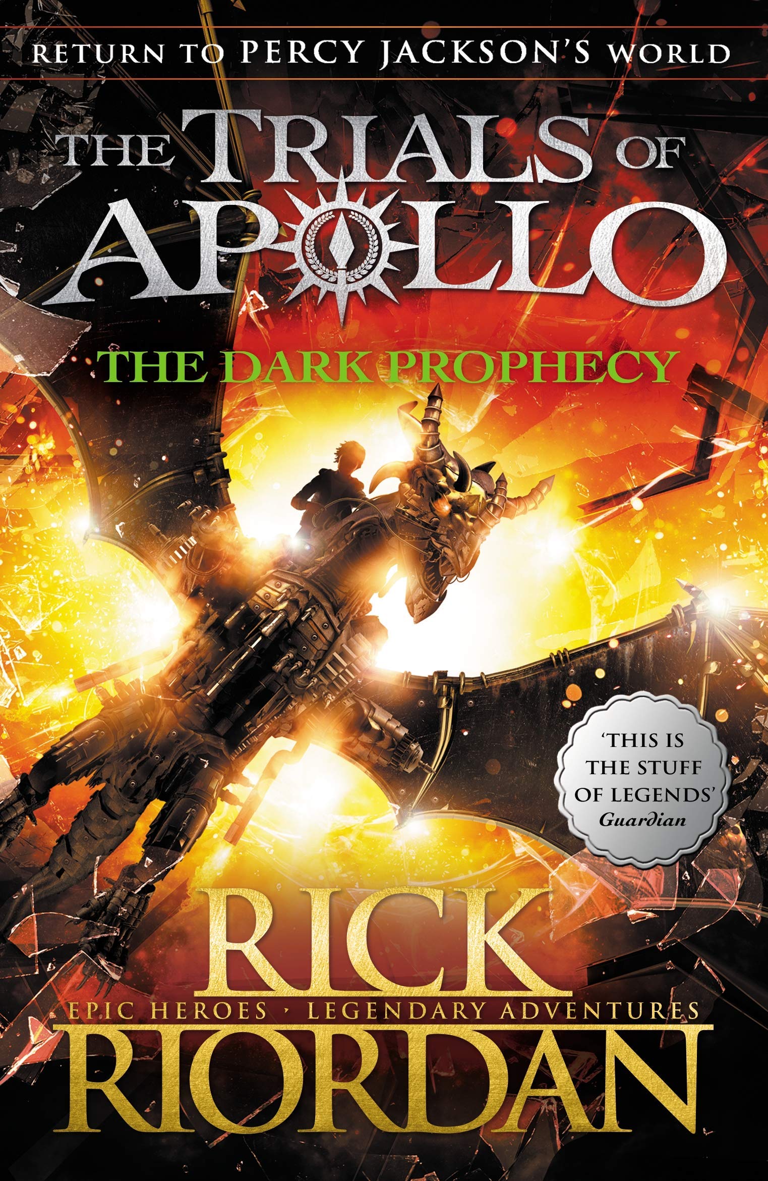 Trials of Apollo 5-book collection by Rick Riordan - all five Trials of Apollo books fanned out showing individual covers