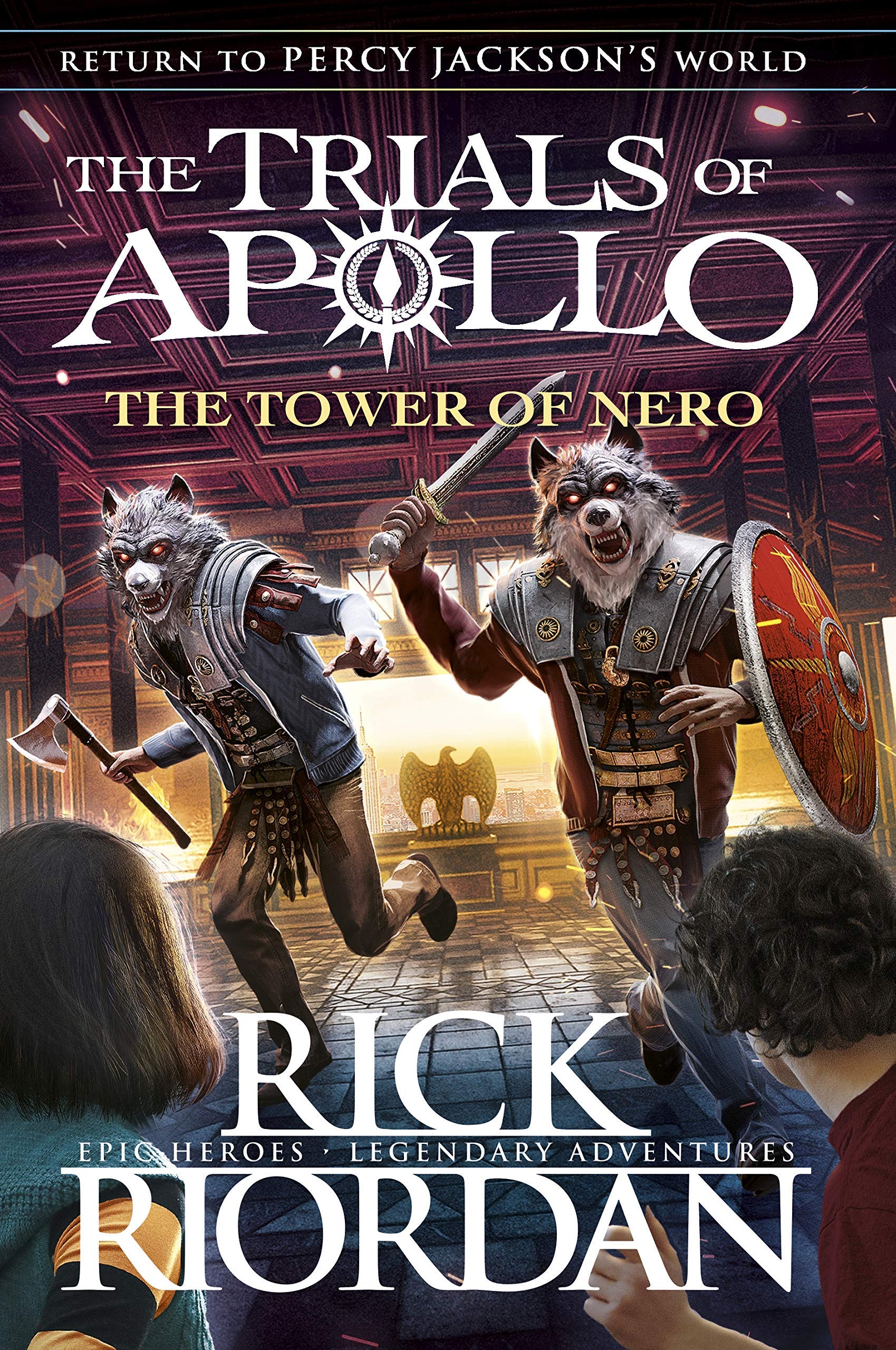 Trials of Apollo 5-book collection by Rick Riordan - The Tower of Nero cover displayed alongside the rest of the collection