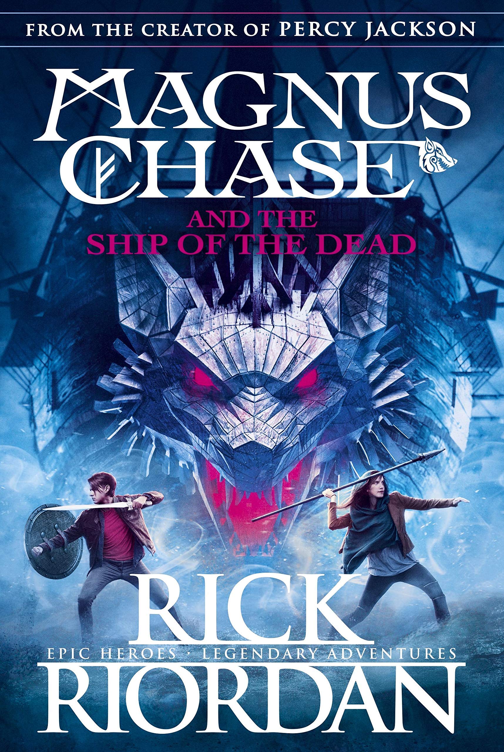 Inside page spread sample from one of the Trials of Apollo & Magnus Chase paperback books