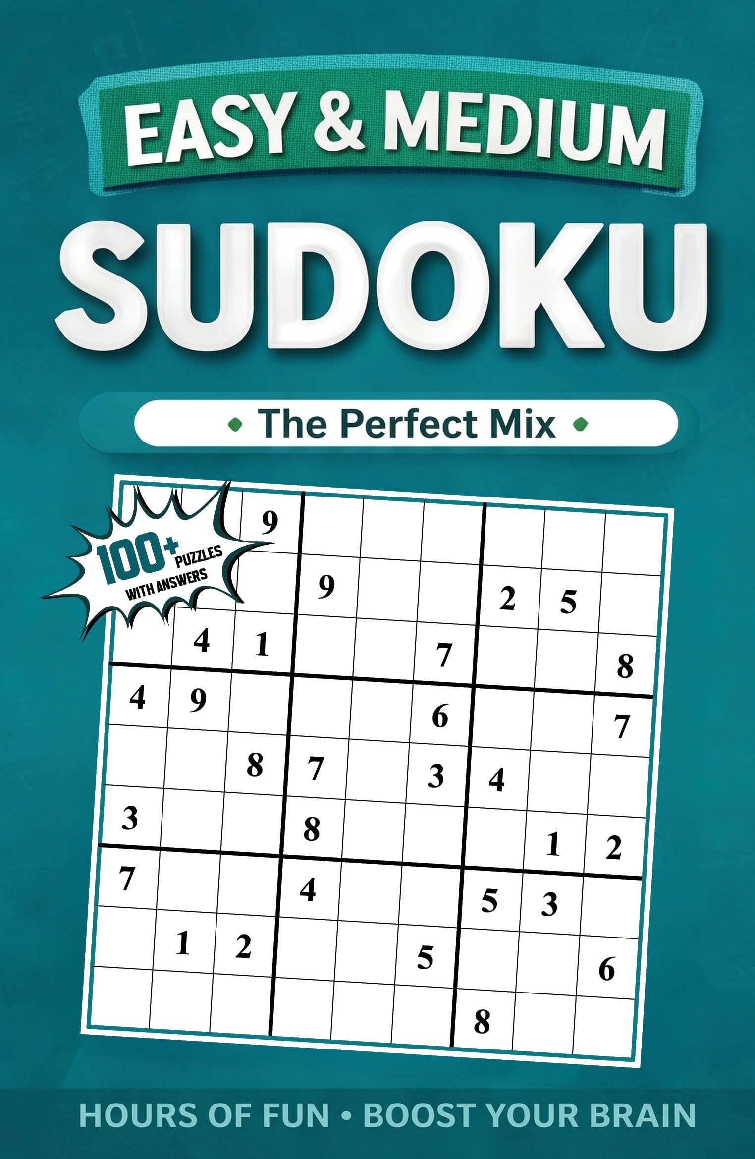 Close-up of the Ultimate Sudoku Challenge box set stacked together showing the paperback covers