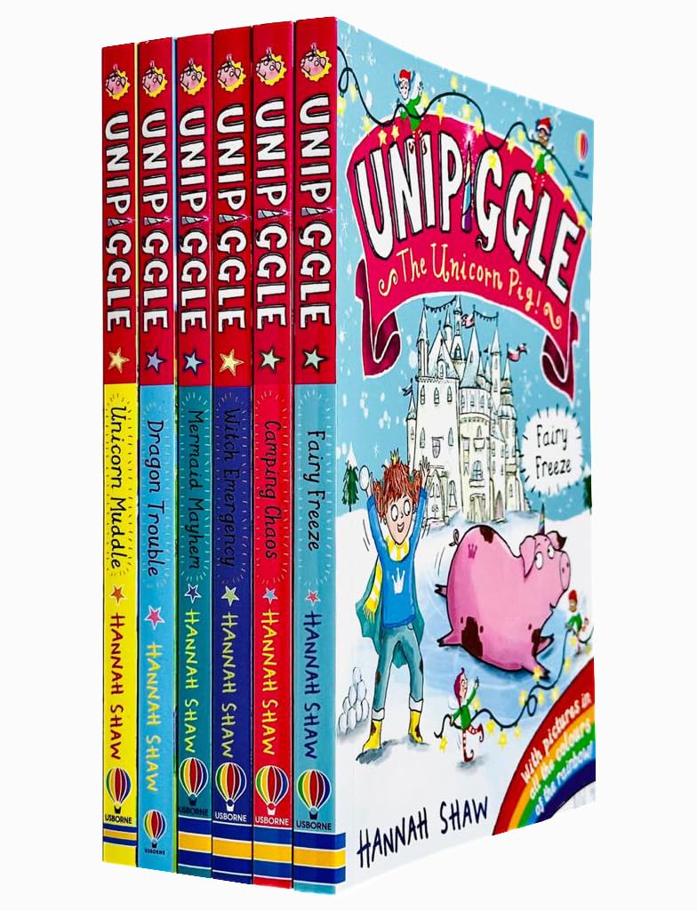 Unipiggle the Unicorn Pig Series 6 book paperback collection set by Hannah Shaw front cover