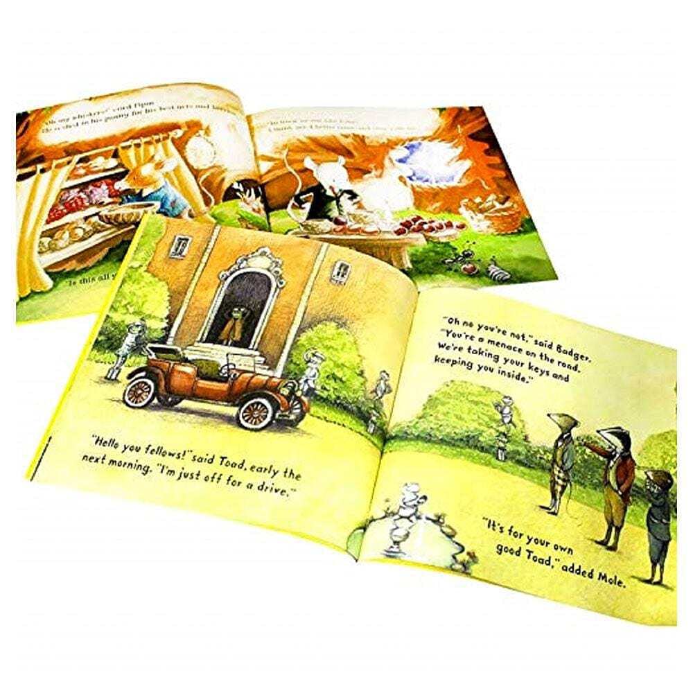 Inside page spread from one of the Usborne classic picture books showing illustrated storybook text