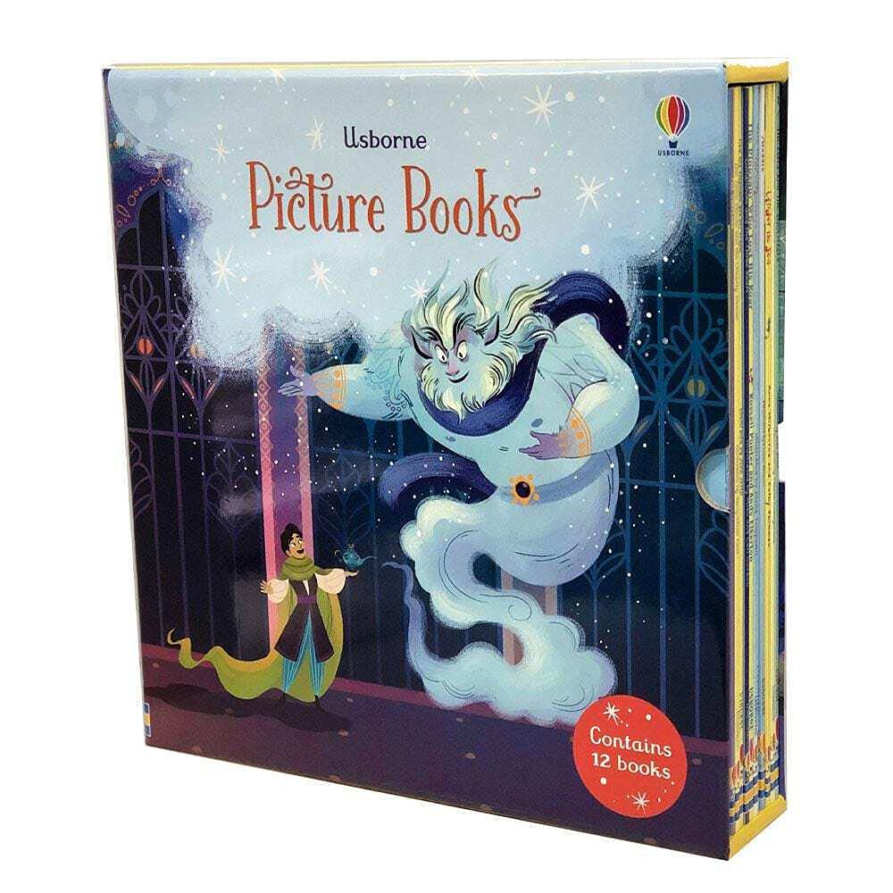 Usborne 12 Classics Picture Books Collection Set paperback box front cover, ages 5-7