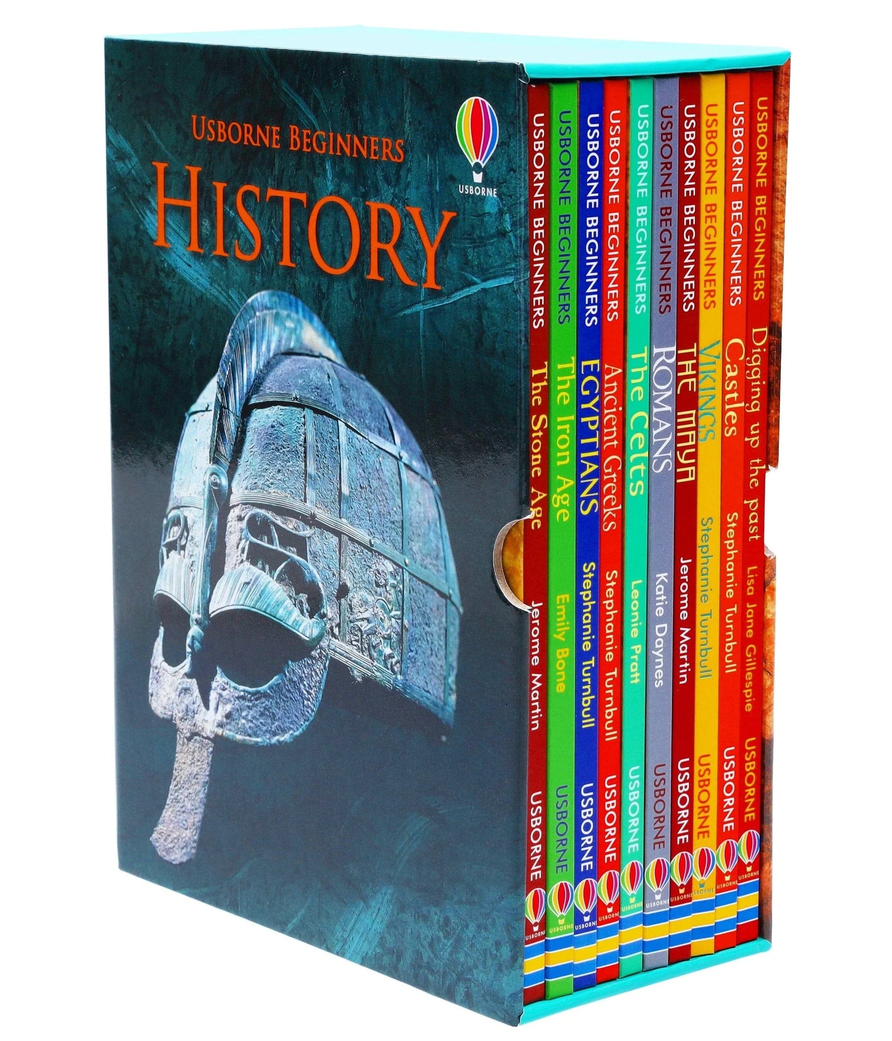 Usborne Beginners History hardback set logo artwork with series branding