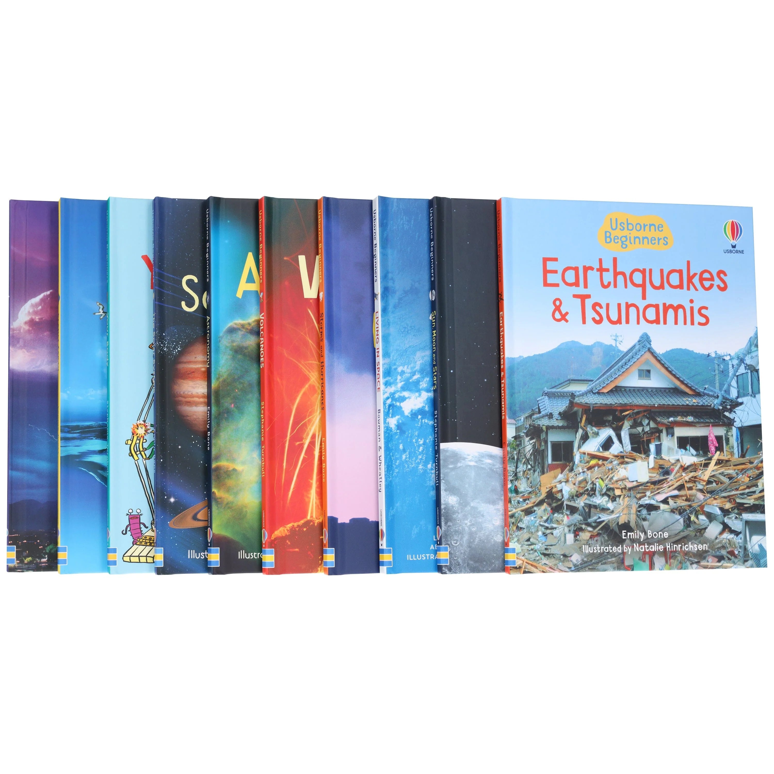Usborne Beginners Science 10 book hardback set second thumbnail view of the slip case box