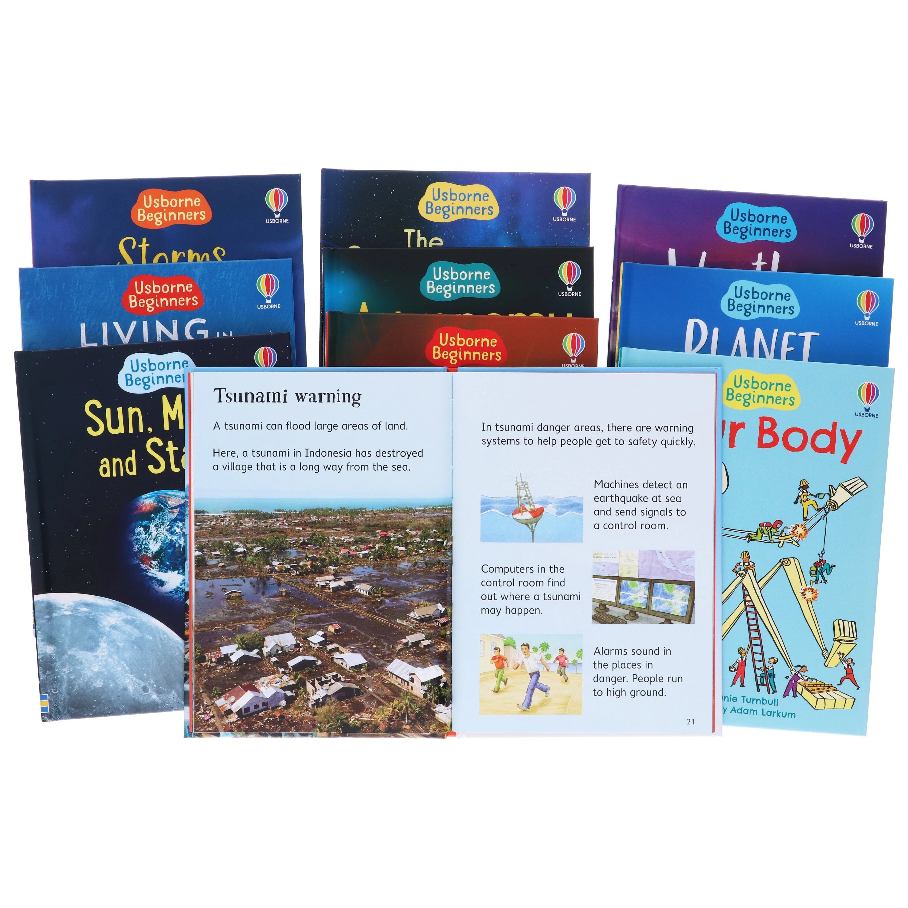 Inside page spread from an Usborne Beginners Science hardback title showing illustrated diagrams