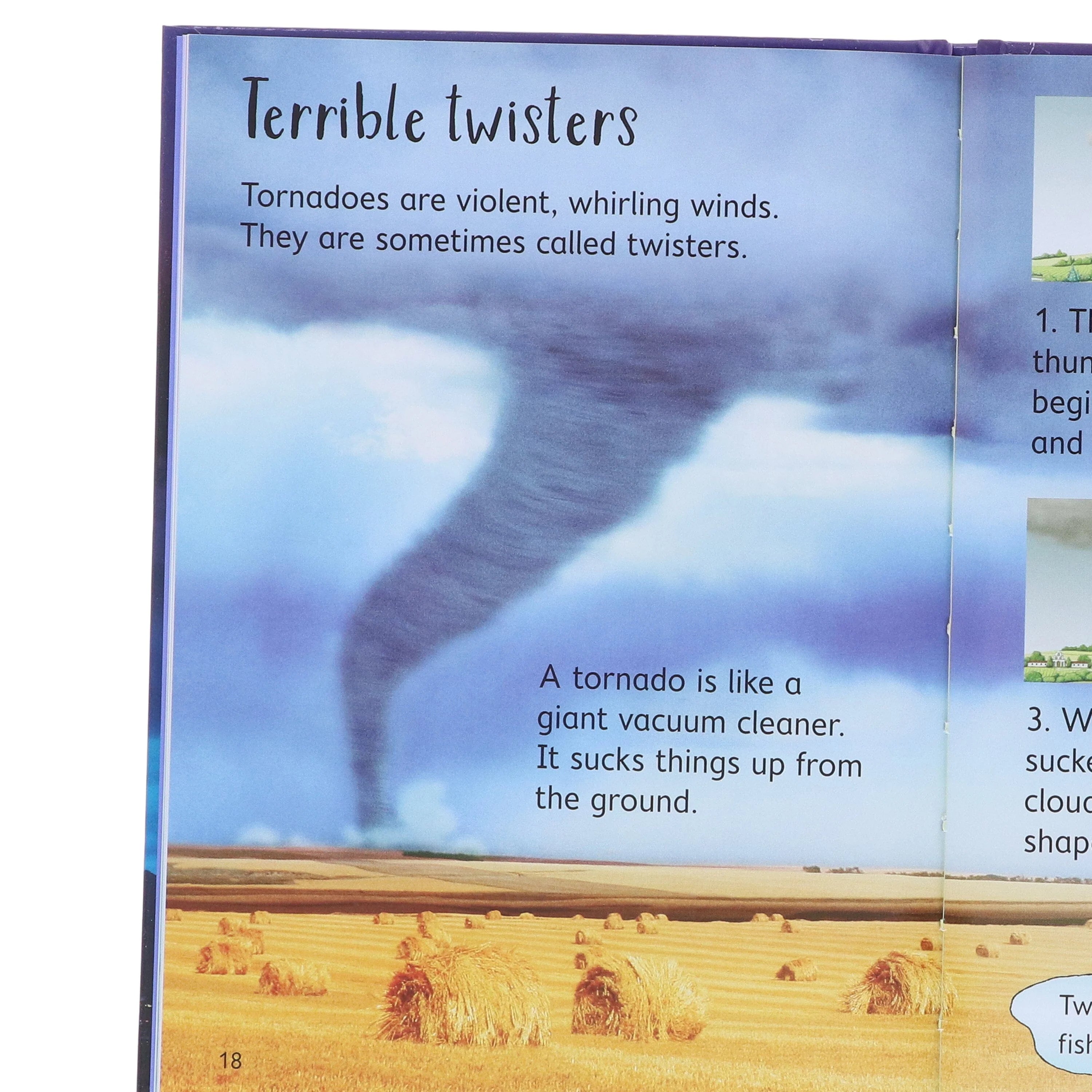 Second inside page spread from an Usborne Beginners Science hardback title showing photographs and text