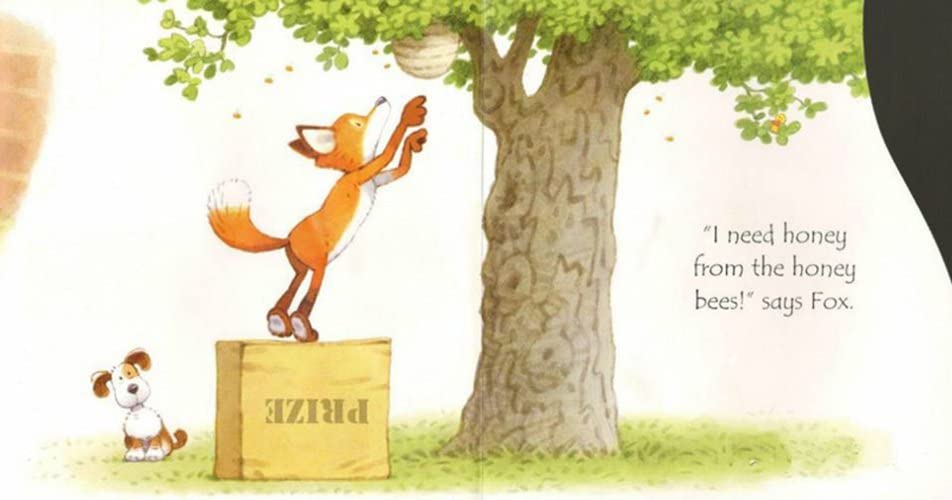 Open inside page spread from an Usborne Phonics Readers book showing rhyming text and illustrations