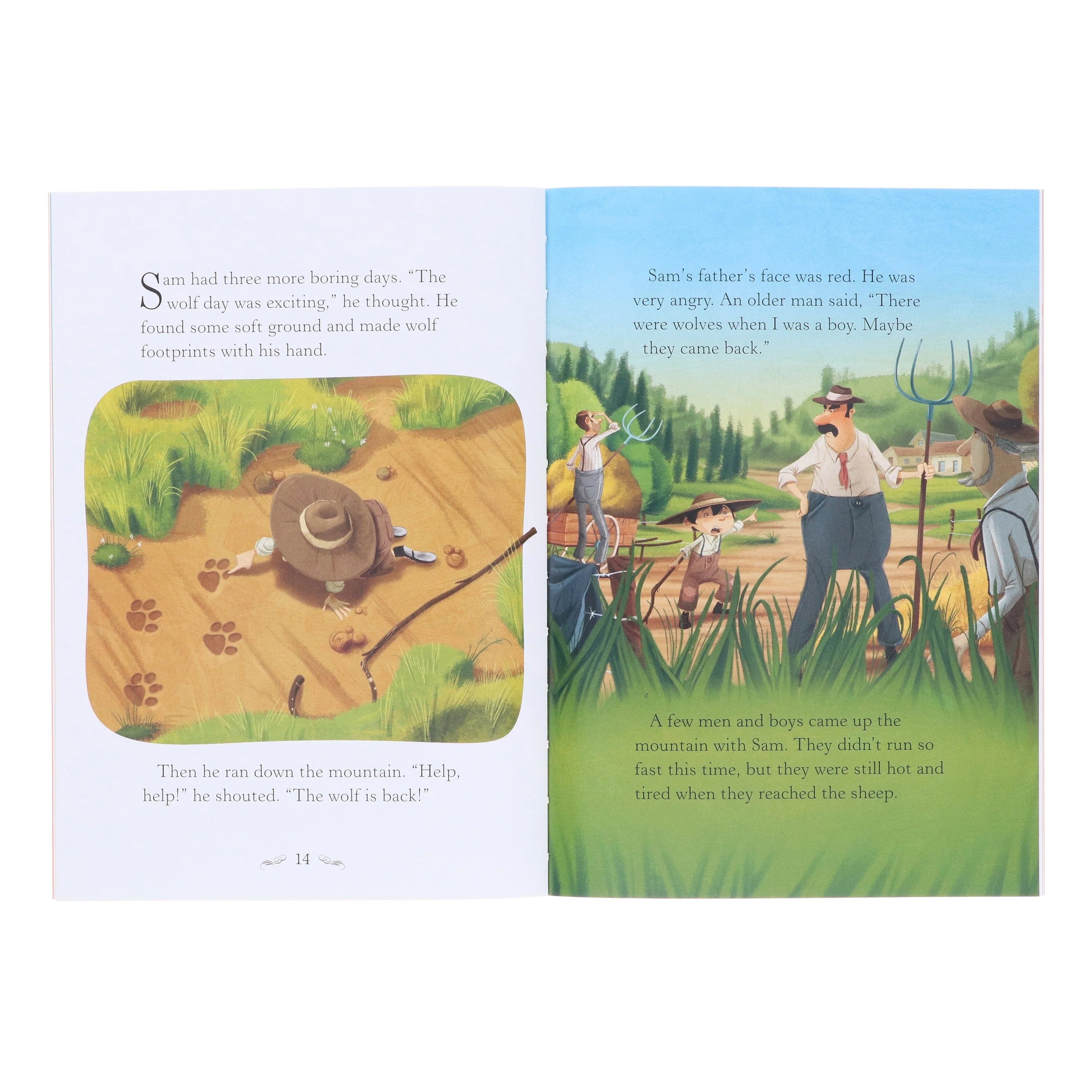 Second inside page spread from an Usborne Storybook Reading Library title with story illustrations