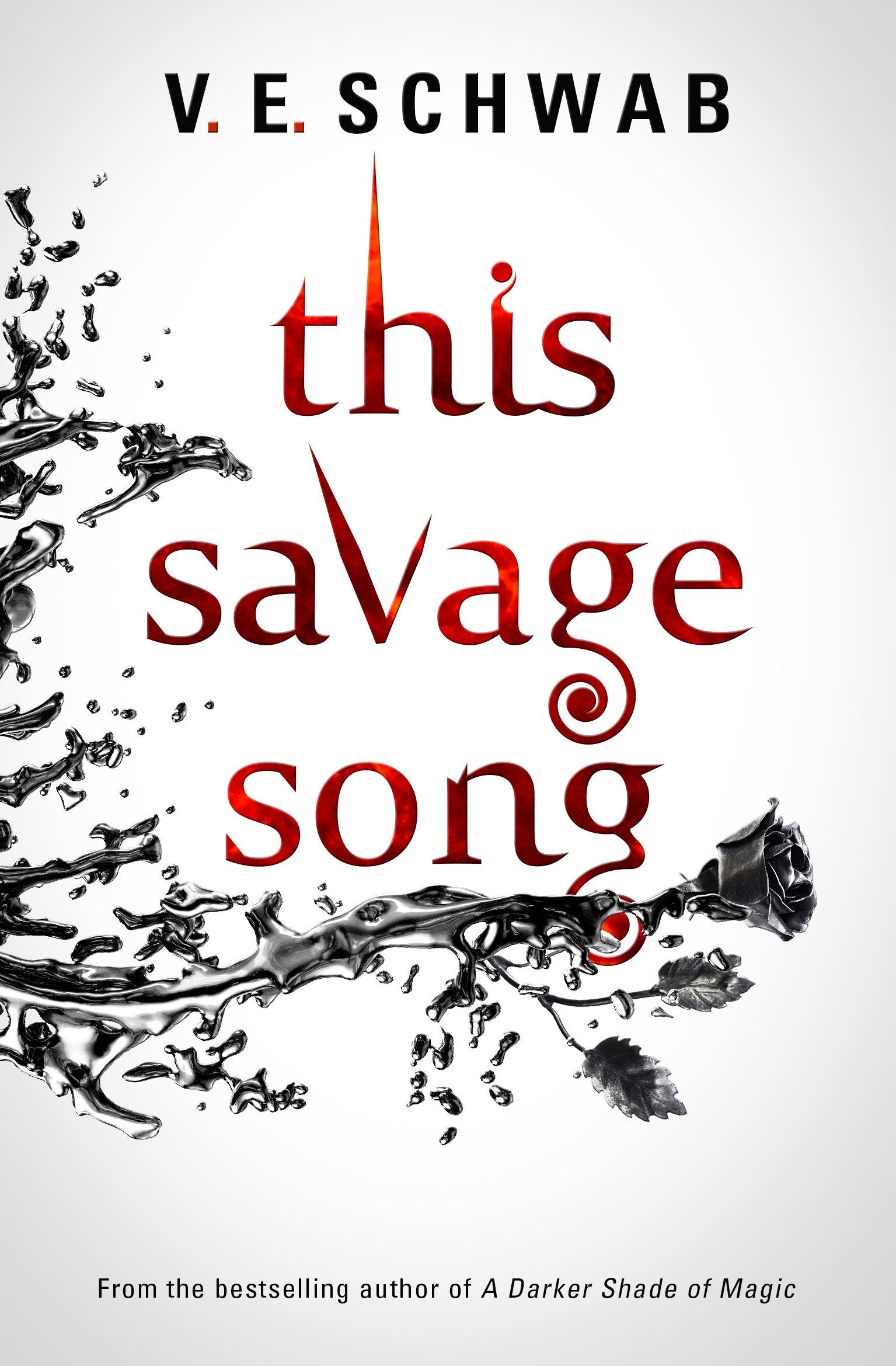 Detailed view of the V.E. Schwab 7 Books Collection Set paperback spines and cover designs from all three included series.