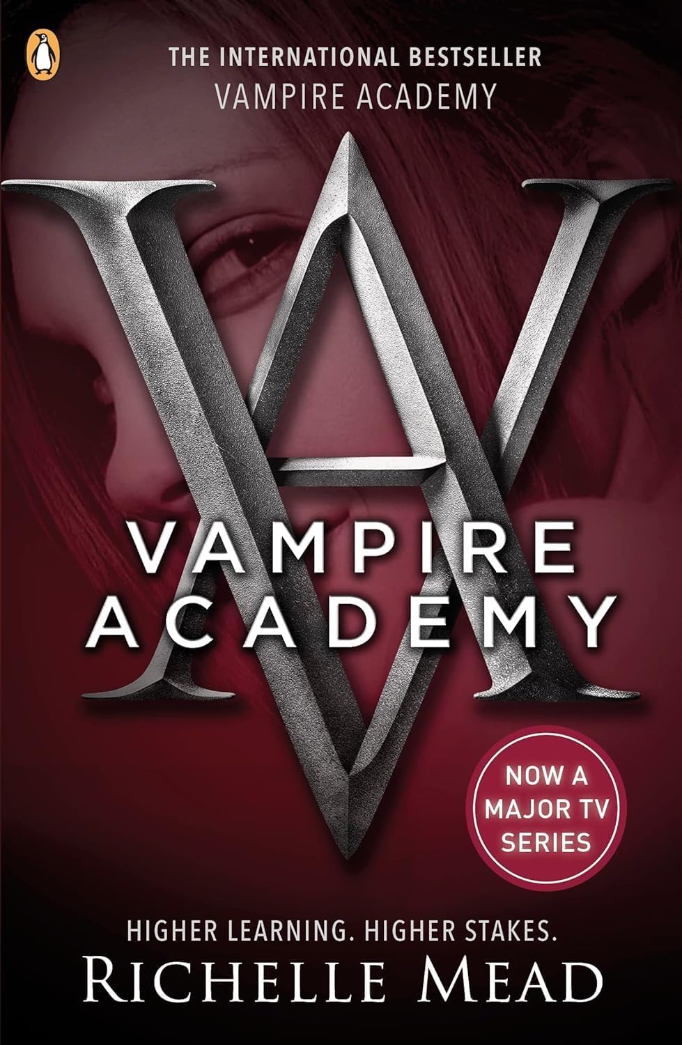 Vampire Academy series paperback covers 1 through 6 by Richelle Mead fanned out