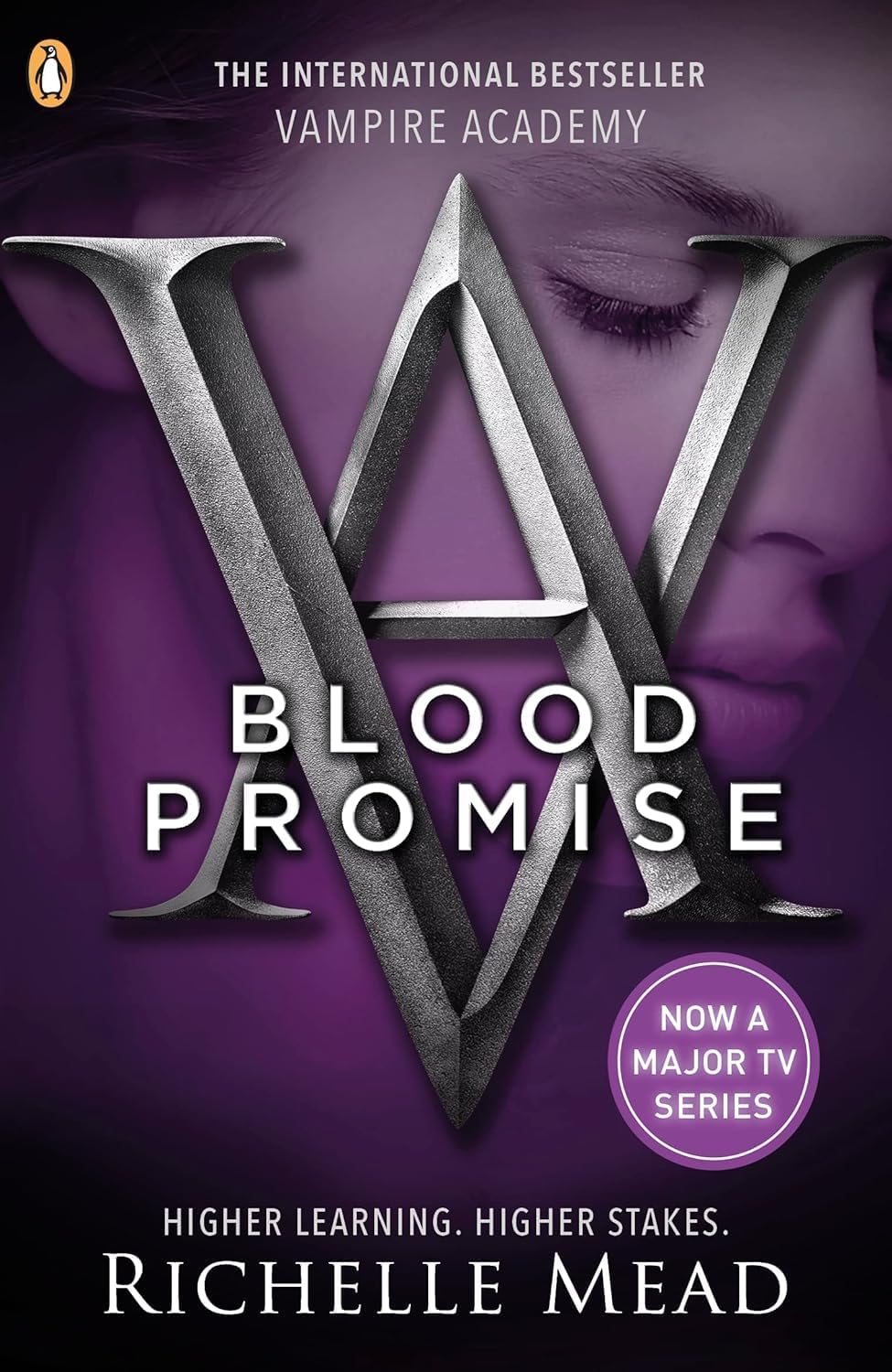 Close-up of Bloodlines paperback book 1 front cover by Richelle Mead