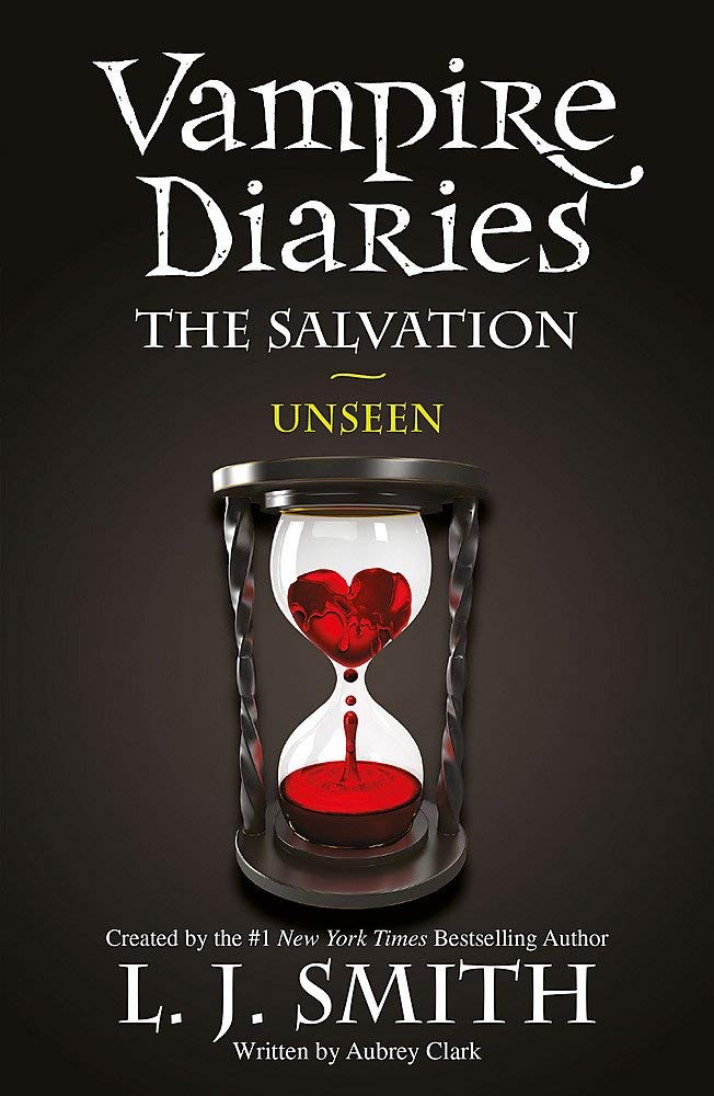 Vampire Diaries The Hunters & The Salvation 6-book paperback set by L.J. Smith — The Salvation trilogy paperbacks (Unseen, Unspoken, Unmasked) grouped together.