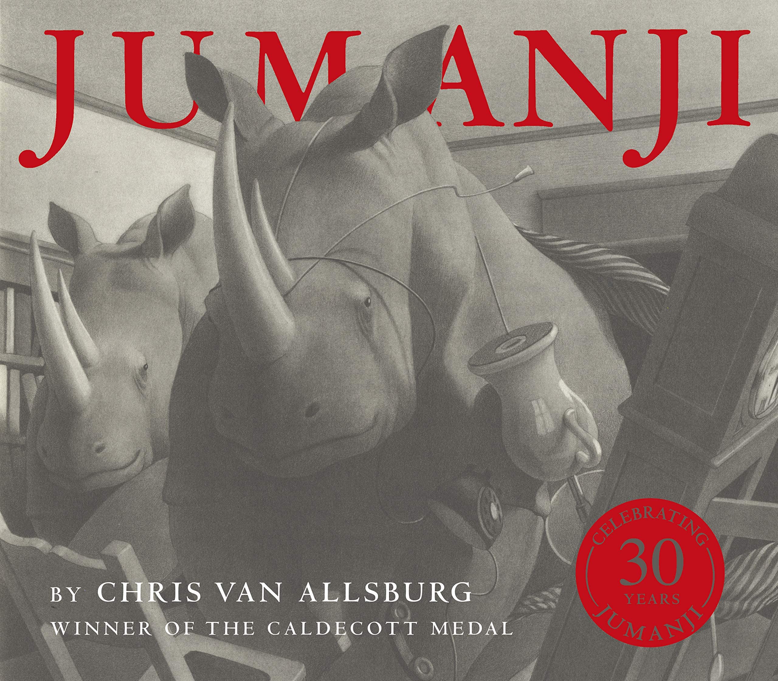 All five Chris Van Allsburg paperback picture books fanned out showing individual spines and covers