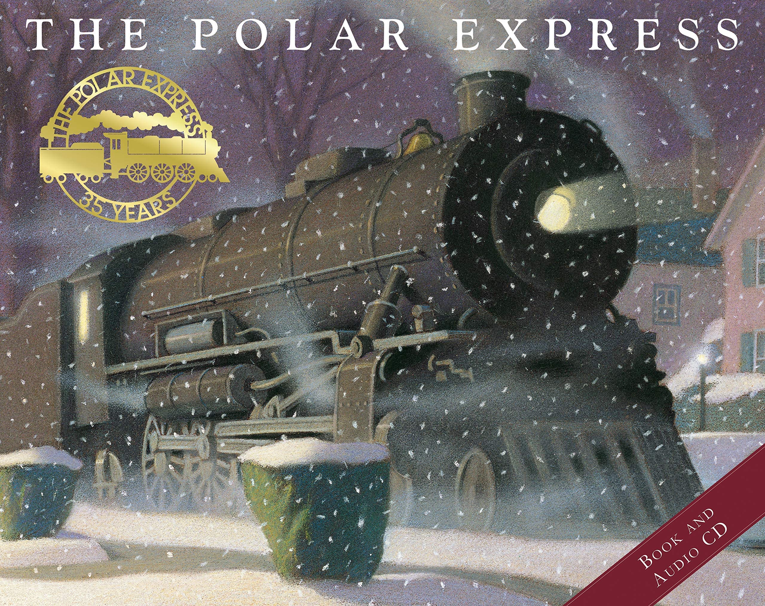 Close-up of Jumanji and The Polar Express paperback covers from the Chris Van Allsburg collection
