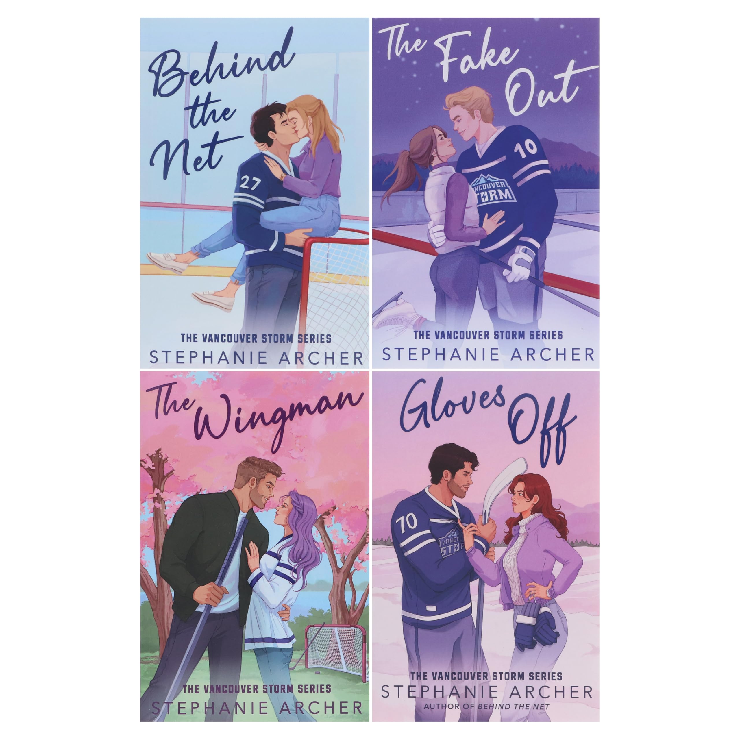 Behind The Net paperback front cover from the Vancouver Storm Series by Stephanie Archer