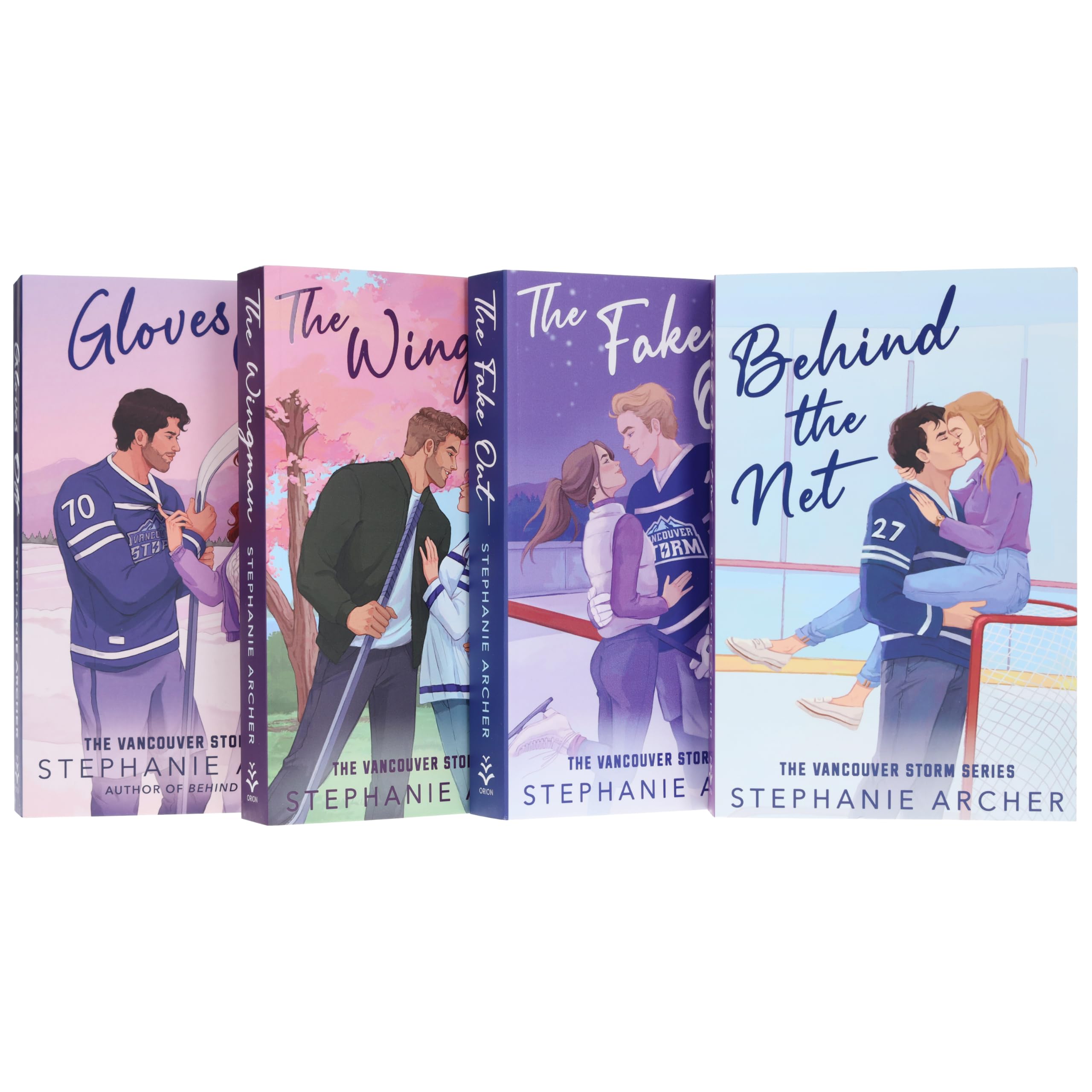 The Fake Out and The Wingman paperback covers from the Vancouver Storm Series by Stephanie Archer