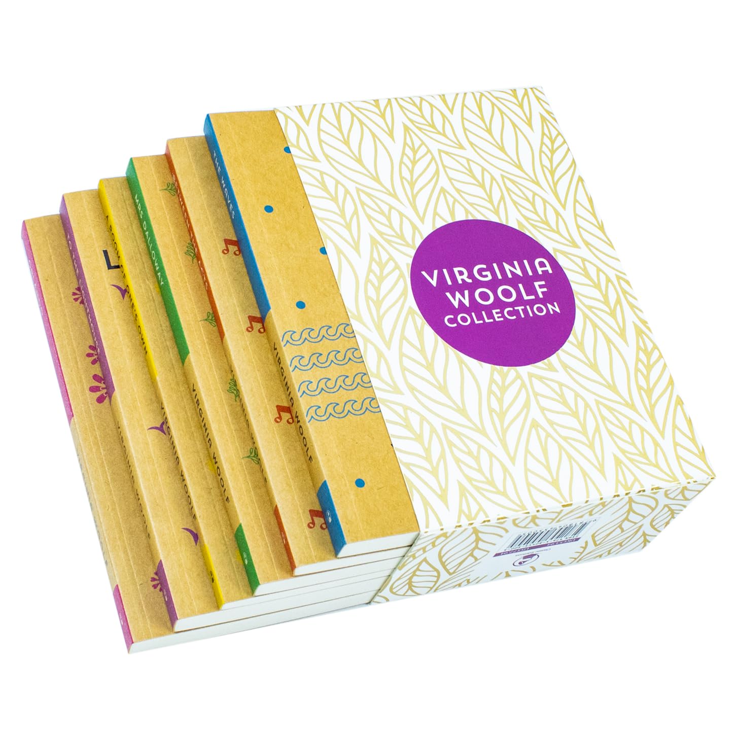 Stacked view of the Virginia Woolf 6 Books Collection Set paperback editions