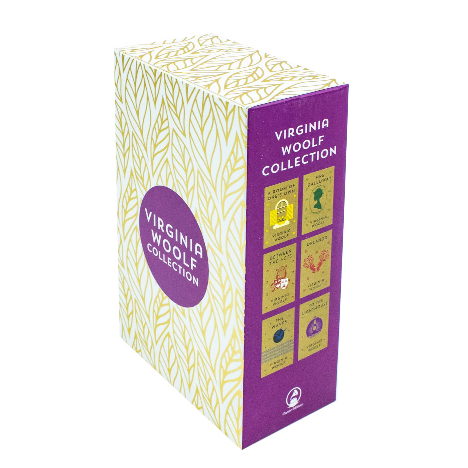 Front cover of the Virginia Woolf Collection 6 Books paperback set showing all six titles