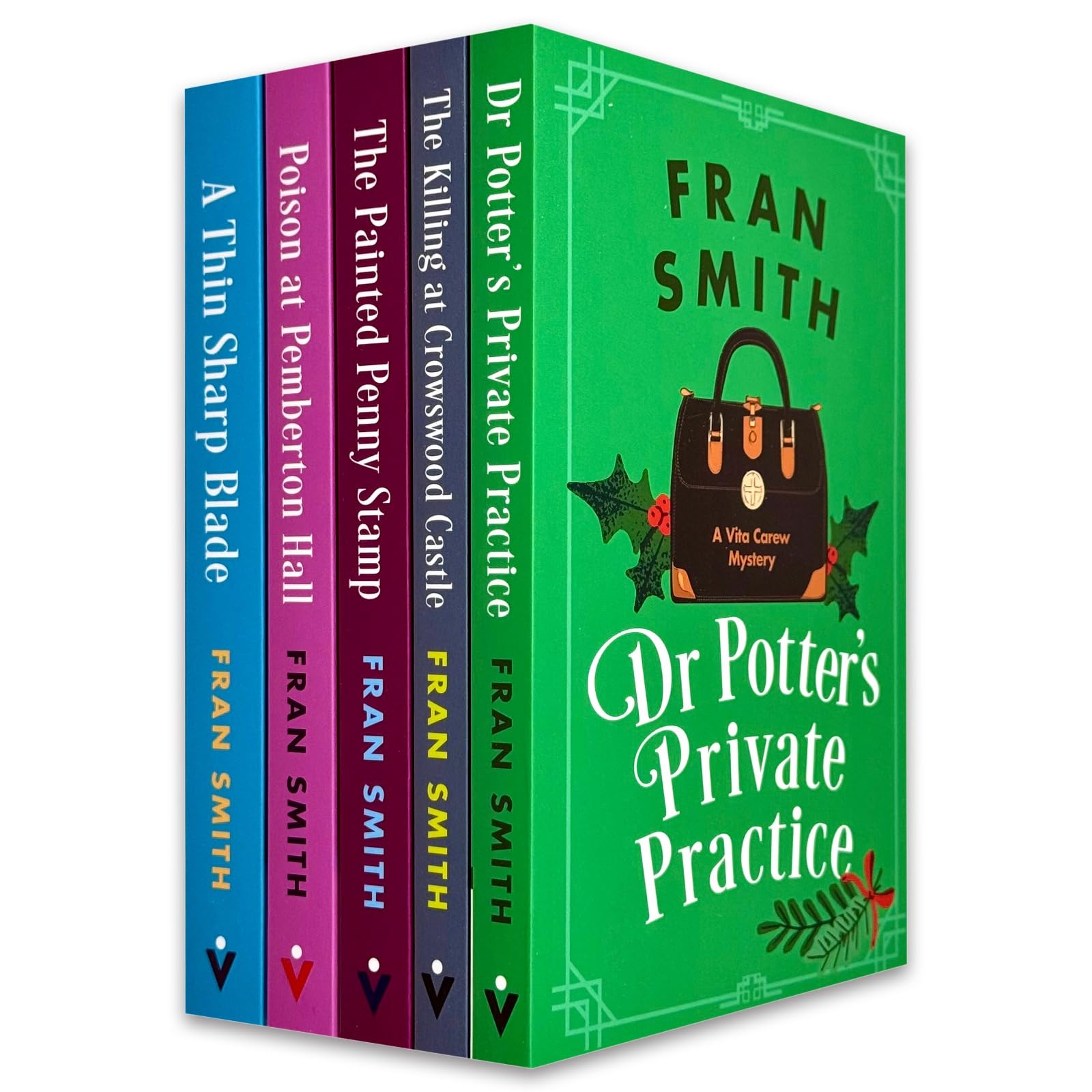 Vita Carew Mysteries Series 1-5 Collection Set by Fran Smith - all five paperback book covers together