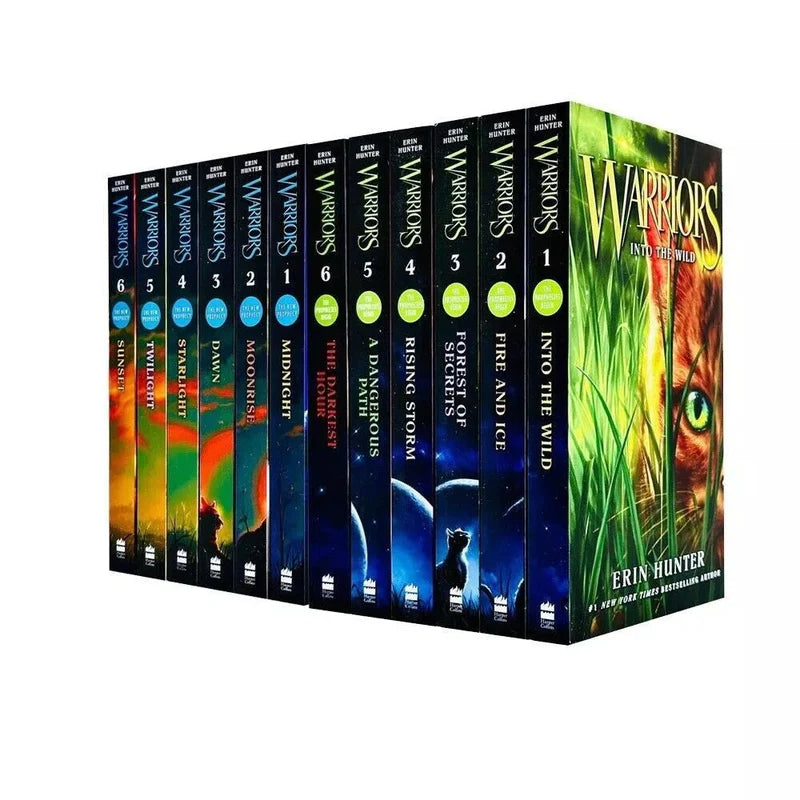 Warriors Series 1 & 2 by Erin Hunter 12 books collection set paperback front cover