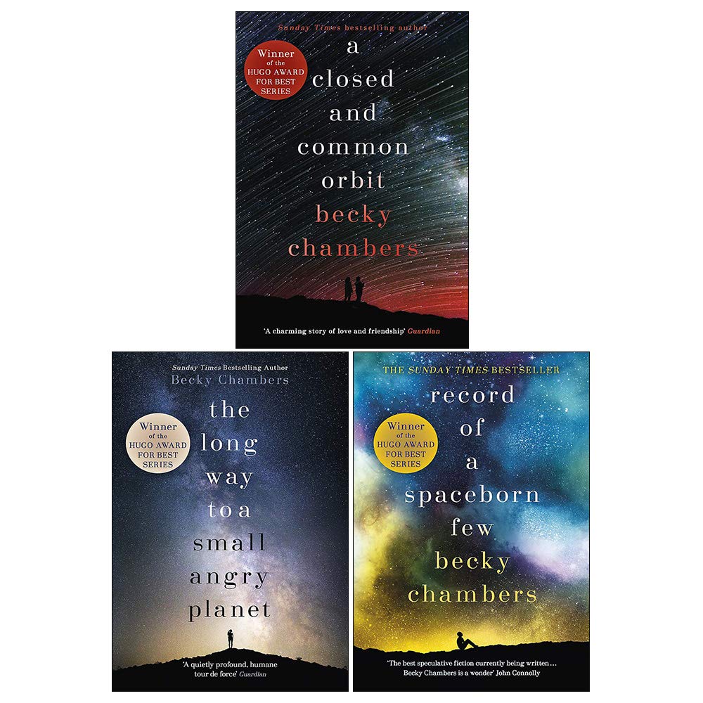 Wayfarers Series by Becky Chambers 3 Books Collection Set, paperback front cover of The Long Way to a Small, Angry Planet