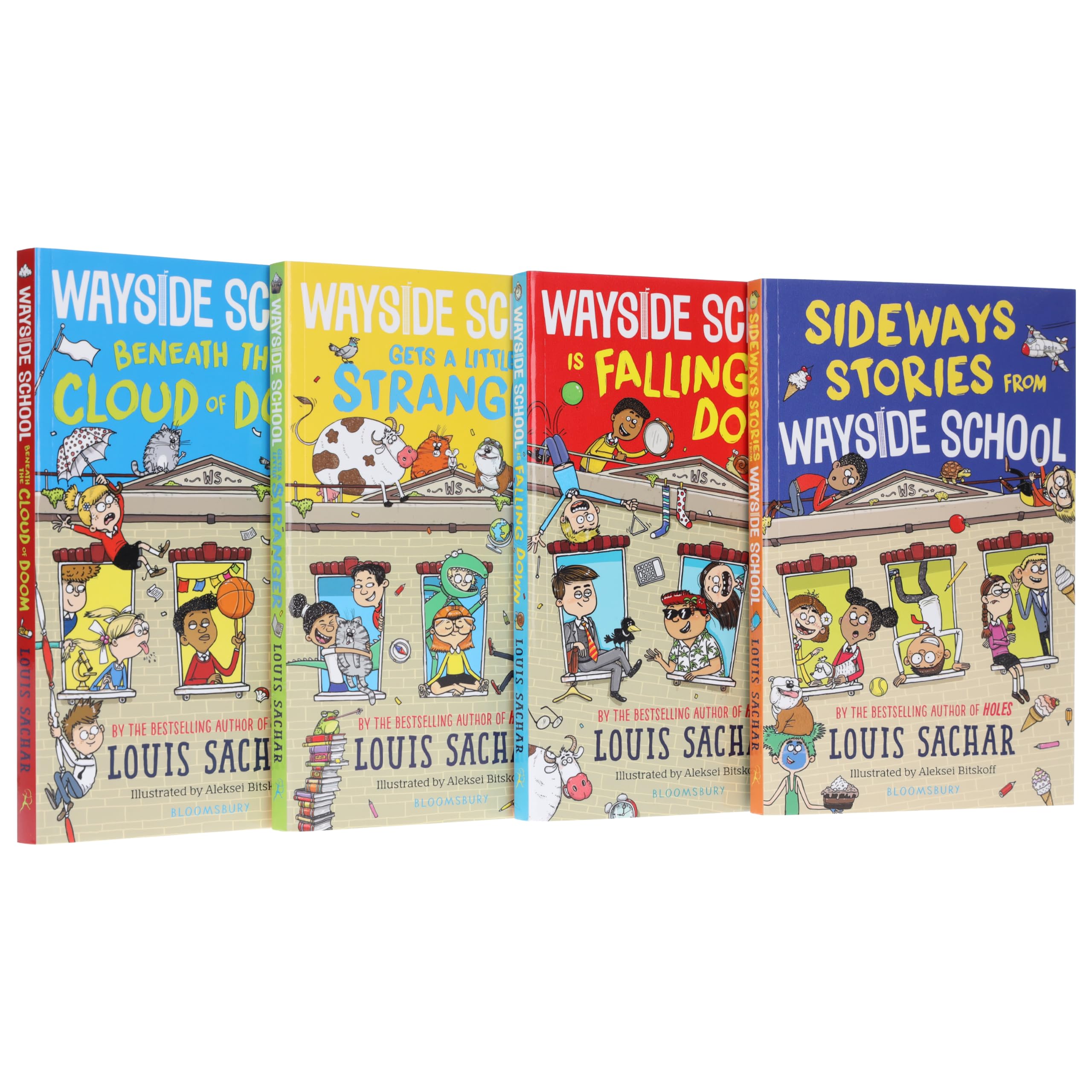 Wayside School Is Falling Down and Wayside School Gets a Little Stranger paperback covers