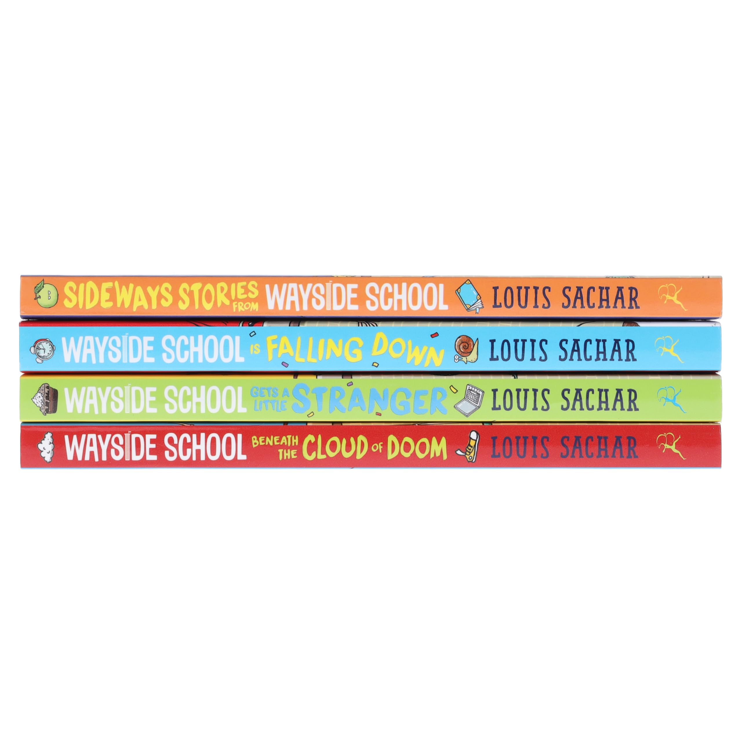 Back cover of Wayside School Beneath the Cloud of Doom paperback showing synopsis