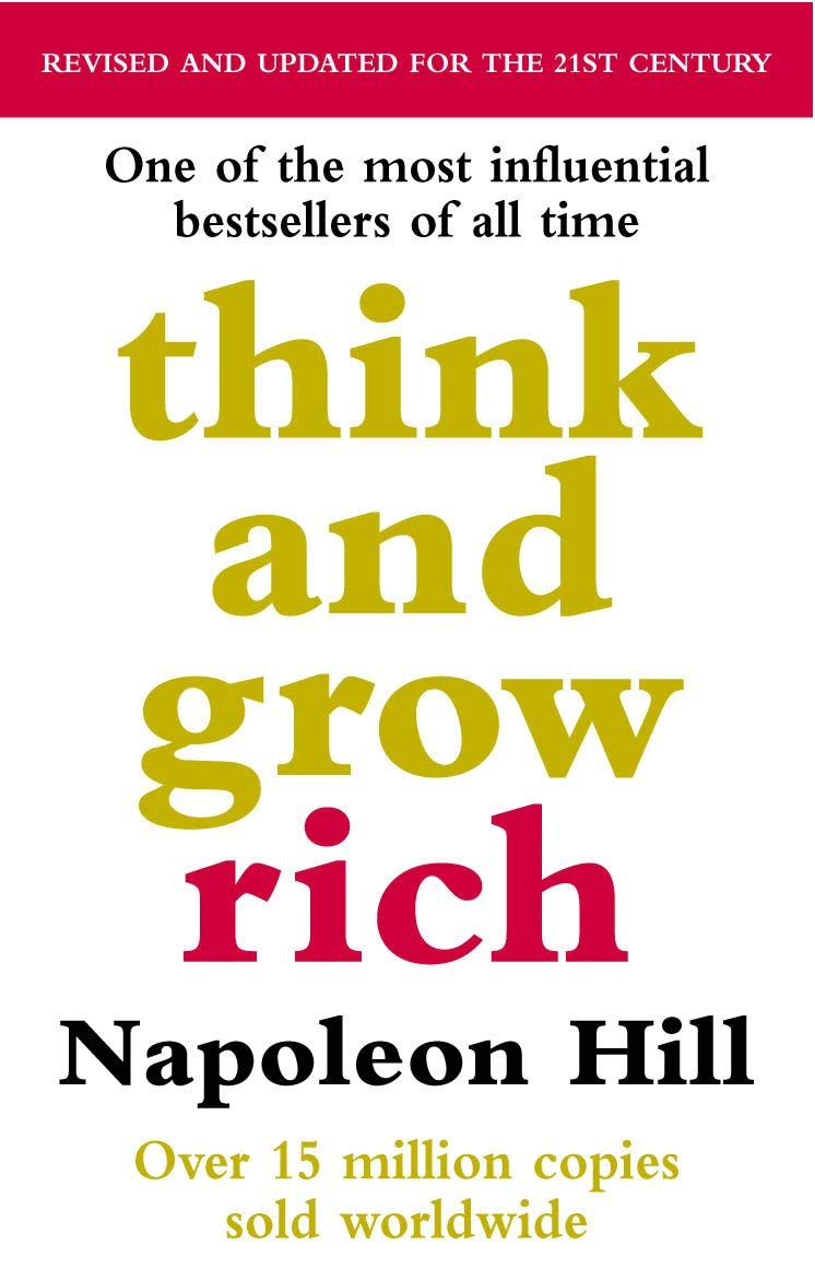 Think and Grow Rich by Napoleon Hill paperback front cover, Vermilion Life Essentials edition