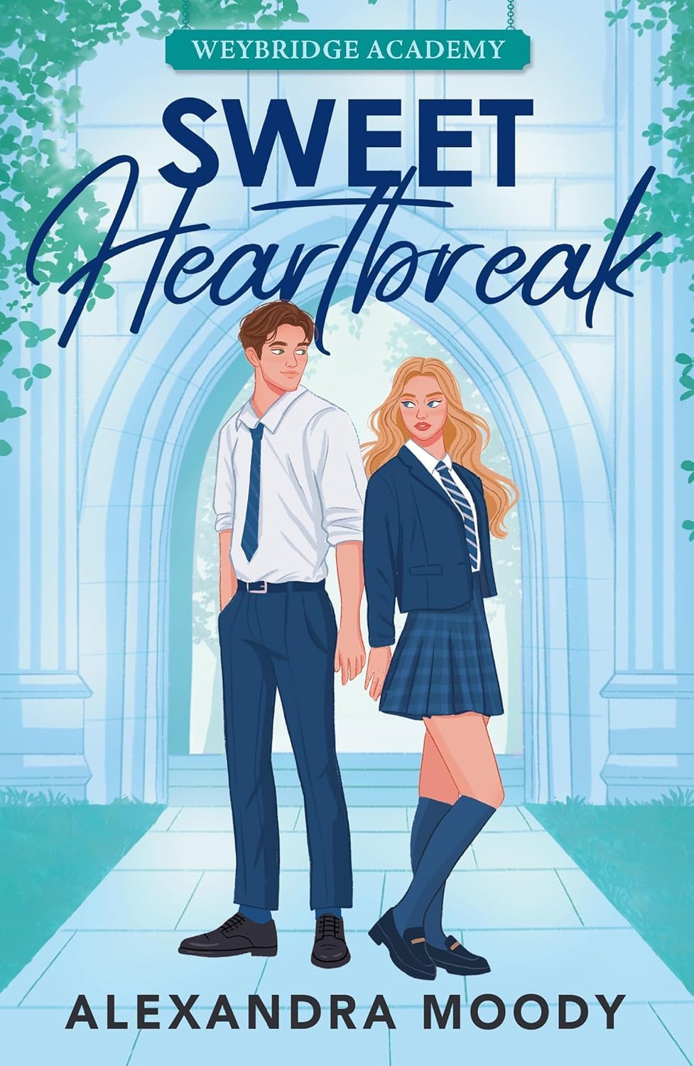 Sweet Temptation by Alexandra Moody paperback front cover, book two in the Weybridge Academy series