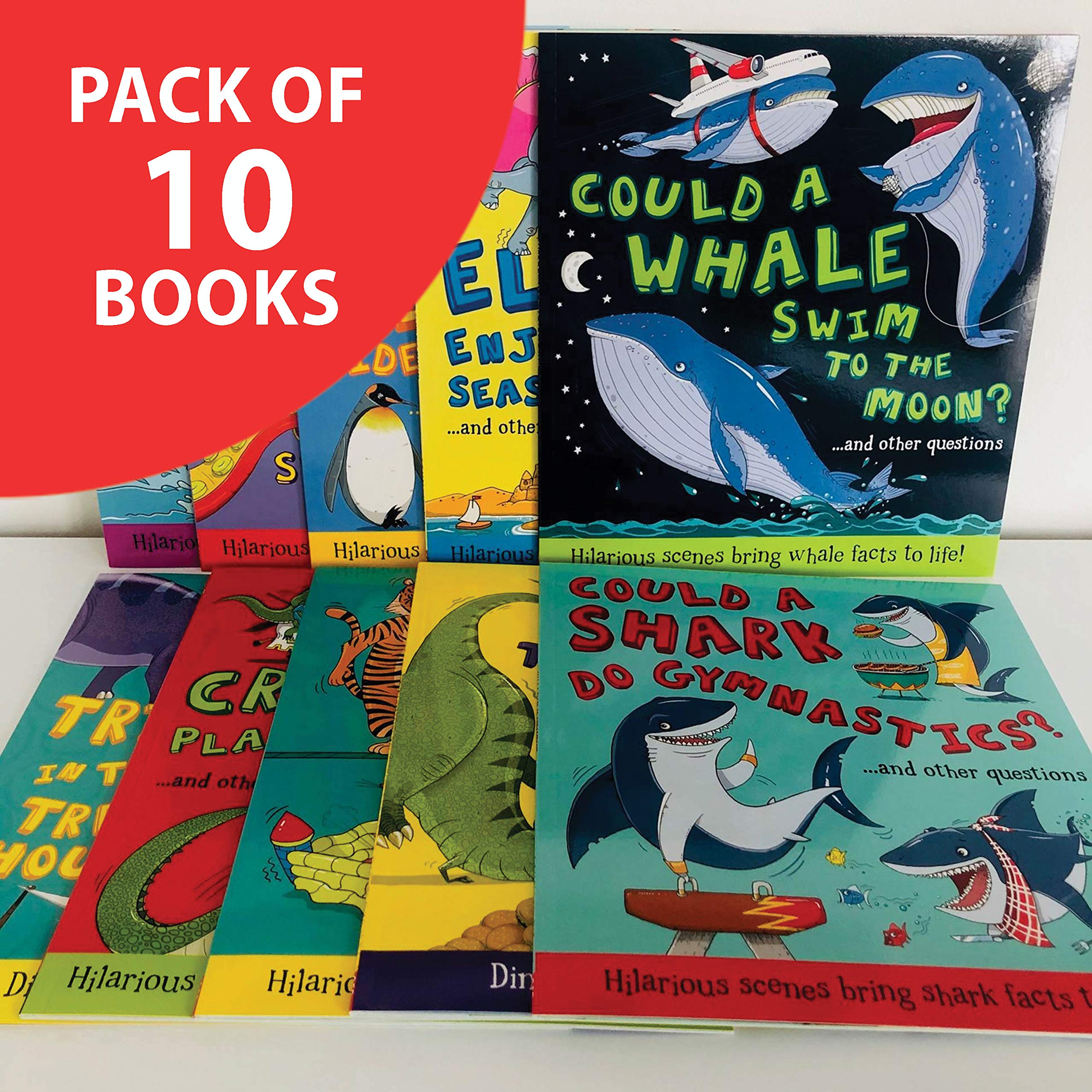 What If A...? by Camilla de la Bedoyère 10-book paperback set with animal fact titles fanned out, ages 4-8