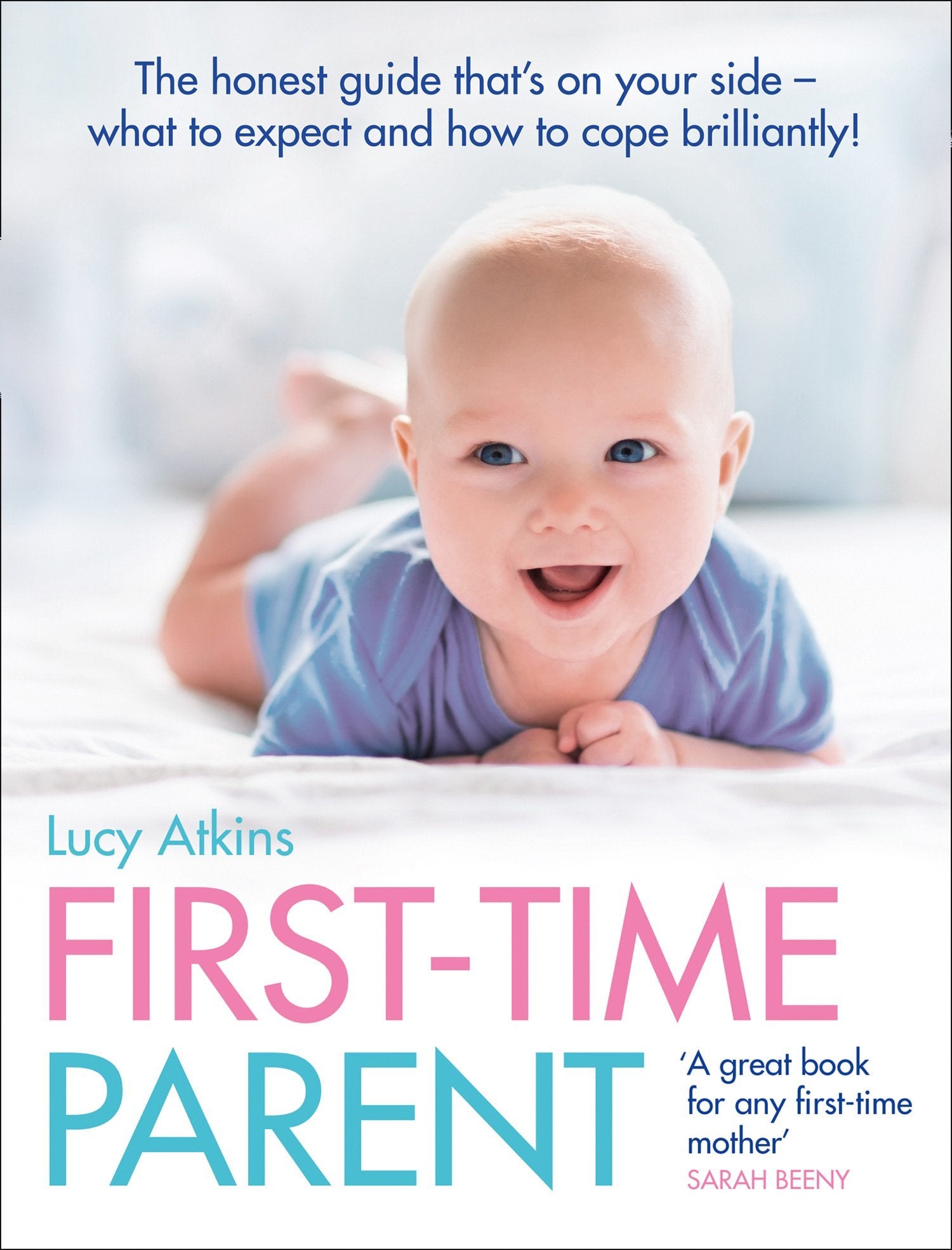 First Time Parent by Lucy Atkins paperback back cover shown alongside the full 4-book parenting set