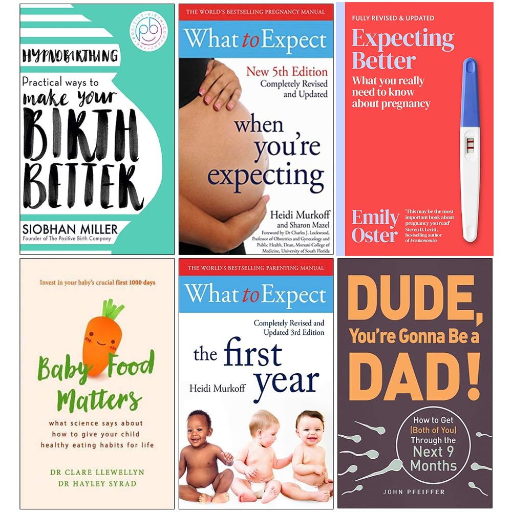 What to Expect & Positive Parenting 6 Books Collection Set paperback - front cover of full set