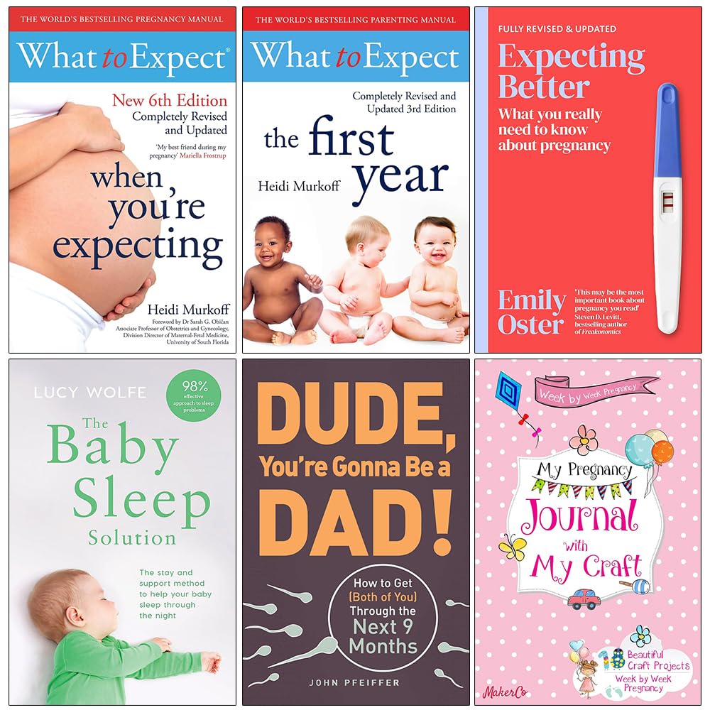 front cover of the full What to Expect pregnancy and parenting 6 book paperback collection set