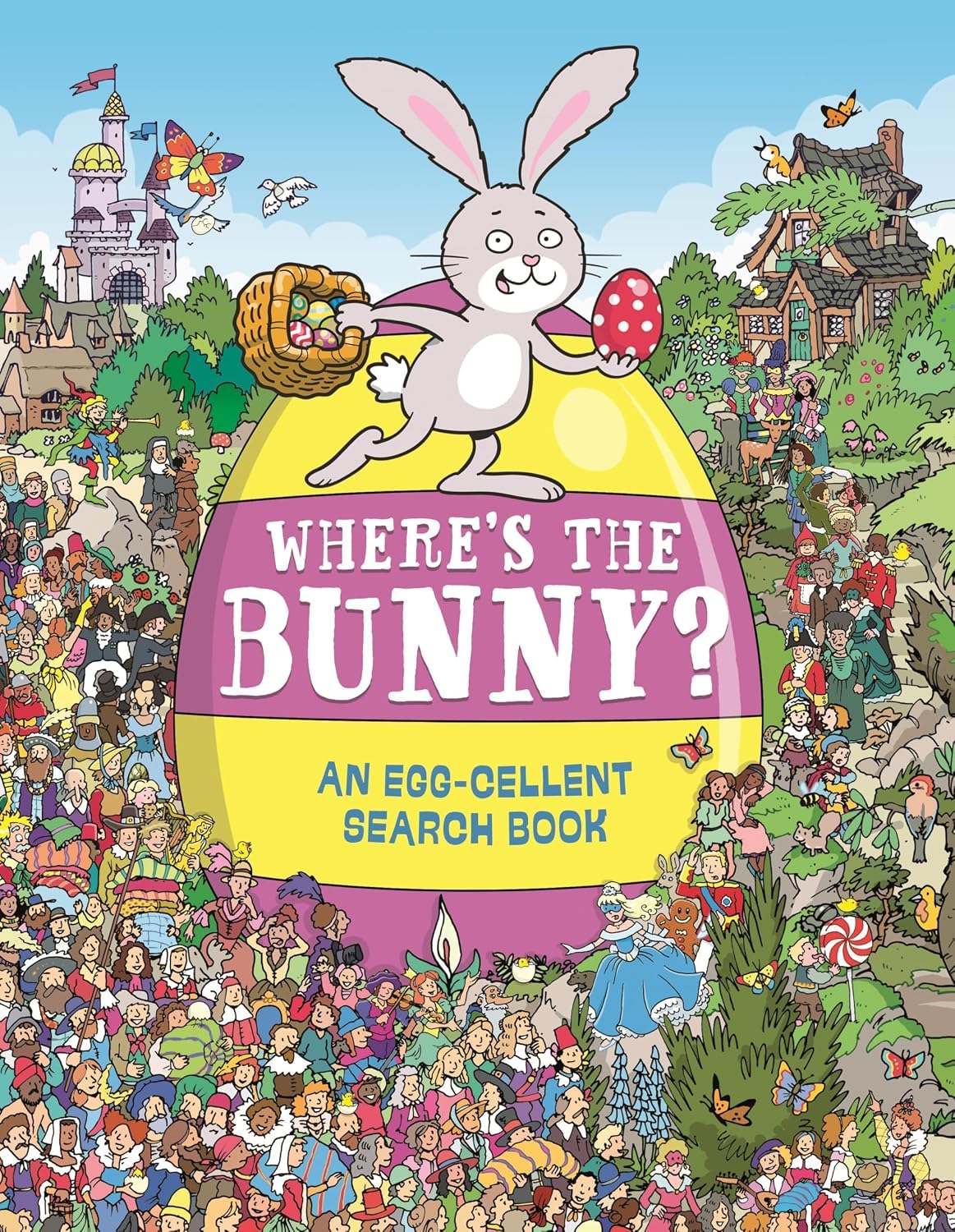 Close-up inside spread of the search and find activity books highlighting detailed illustrations for children ages 3-7