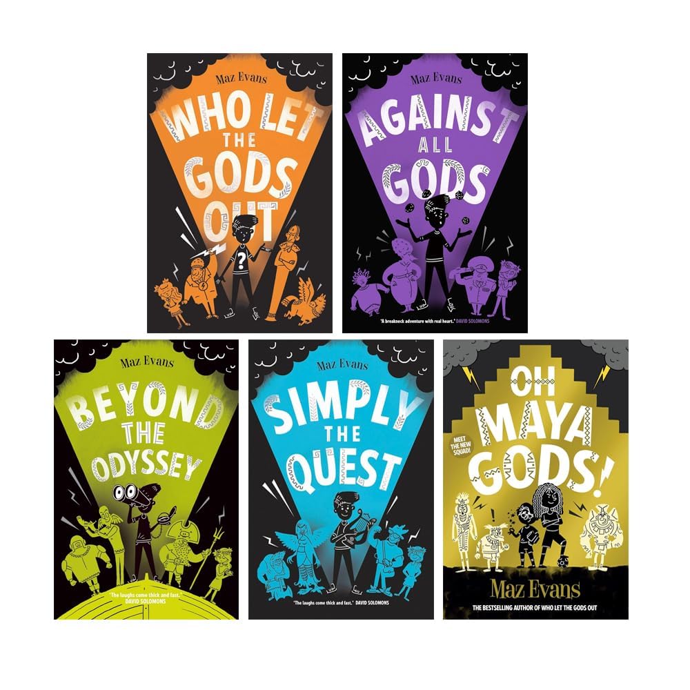 Who Let the Gods Out 5 Books Collection Set by Maz Evans - front cover of the paperback box set