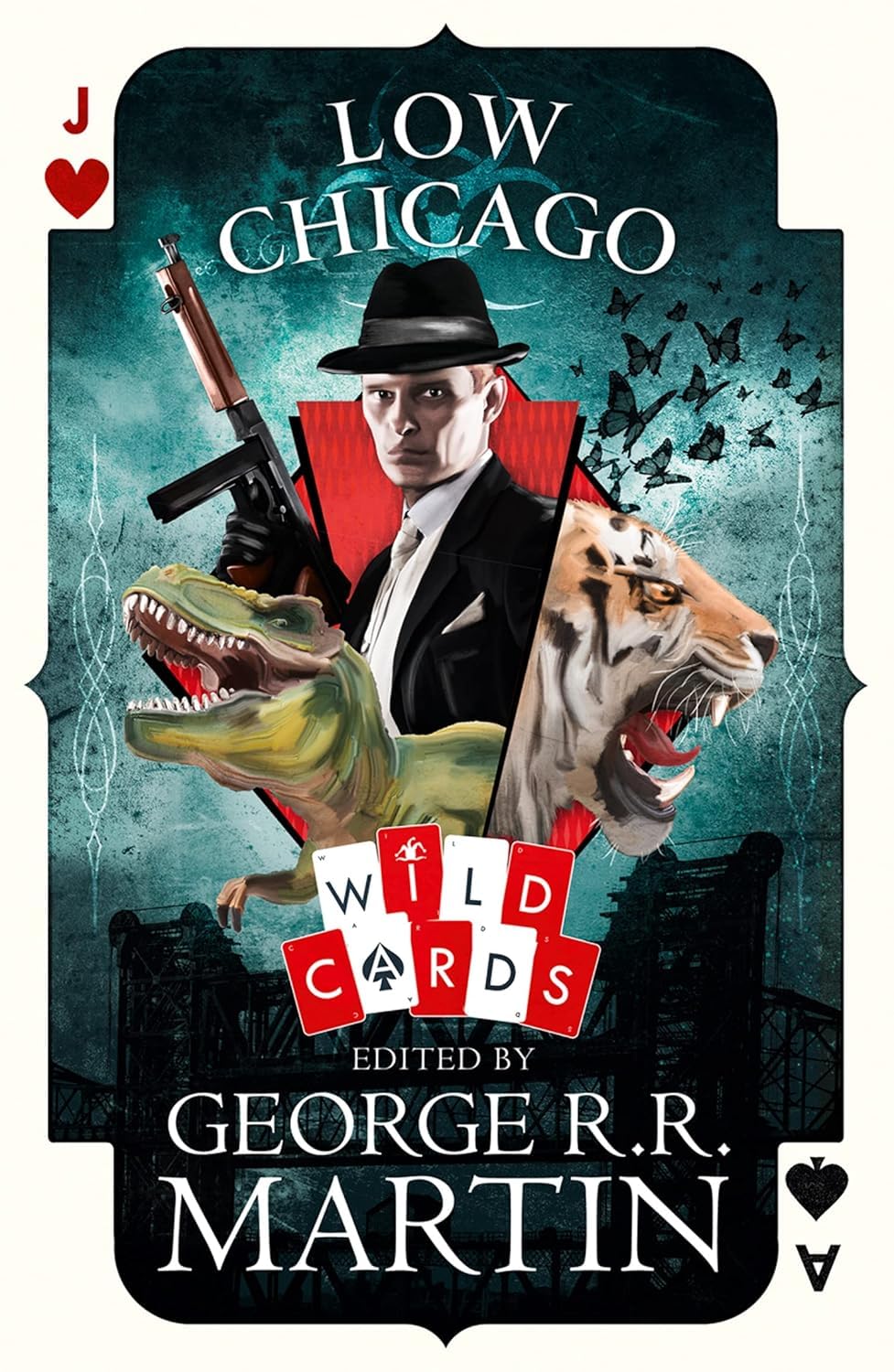 Front cover of Low Chicago, a Wild Cards paperback novel edited by George R.R. Martin