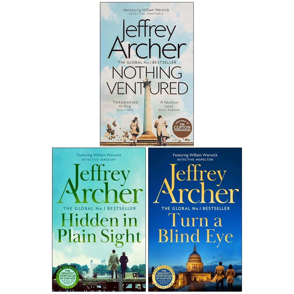 William Warwick Novels by Jeffrey Archer 3 book paperback collection set front cover