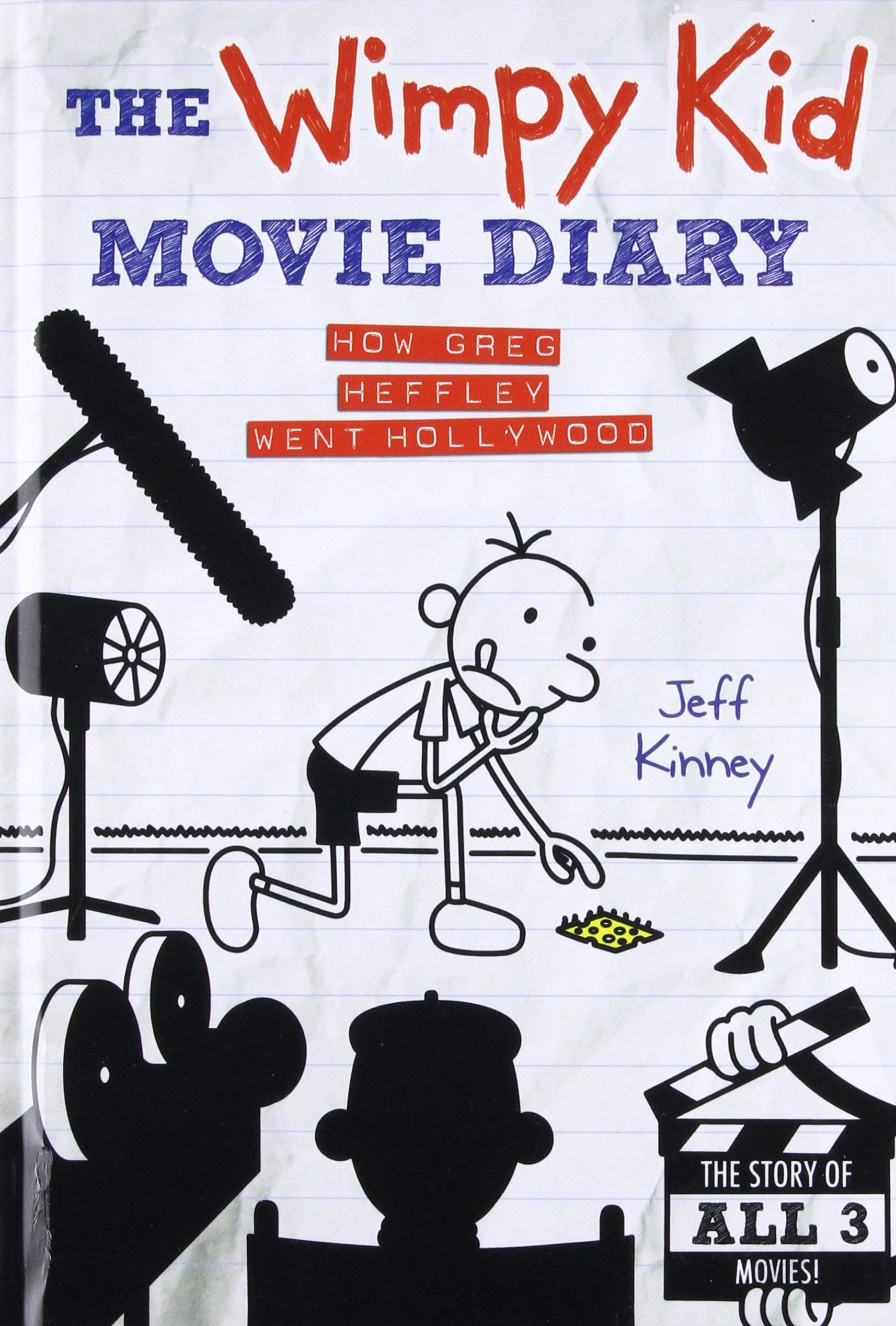 Both hardcover books in The Wimpy Kid Movie Diary 2-book set by Jeff Kinney displayed together