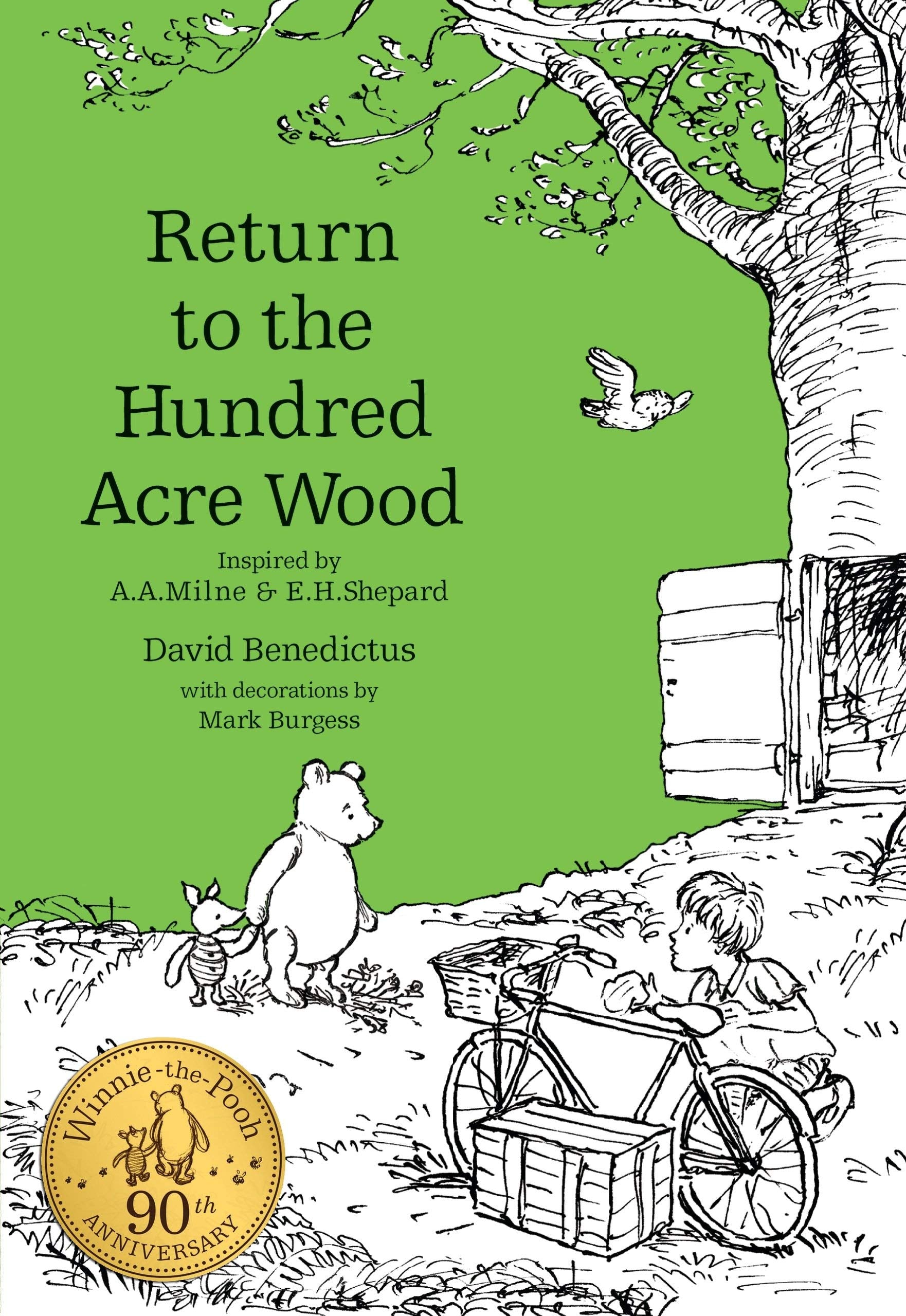 Inside page spread from one of the Winnie-the-Pooh paperback books showing classic illustrated text.