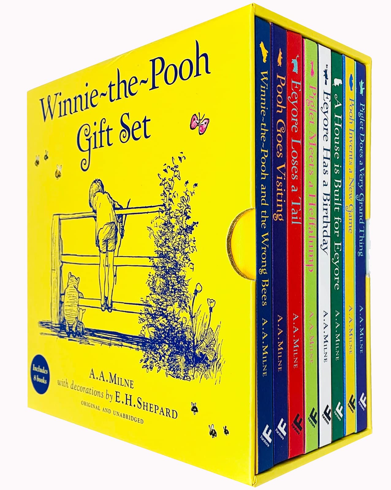 Front cover of the Winnie-the-Pooh Classic 8 Books Collection Set hardcover slipcase by A. A. Milne