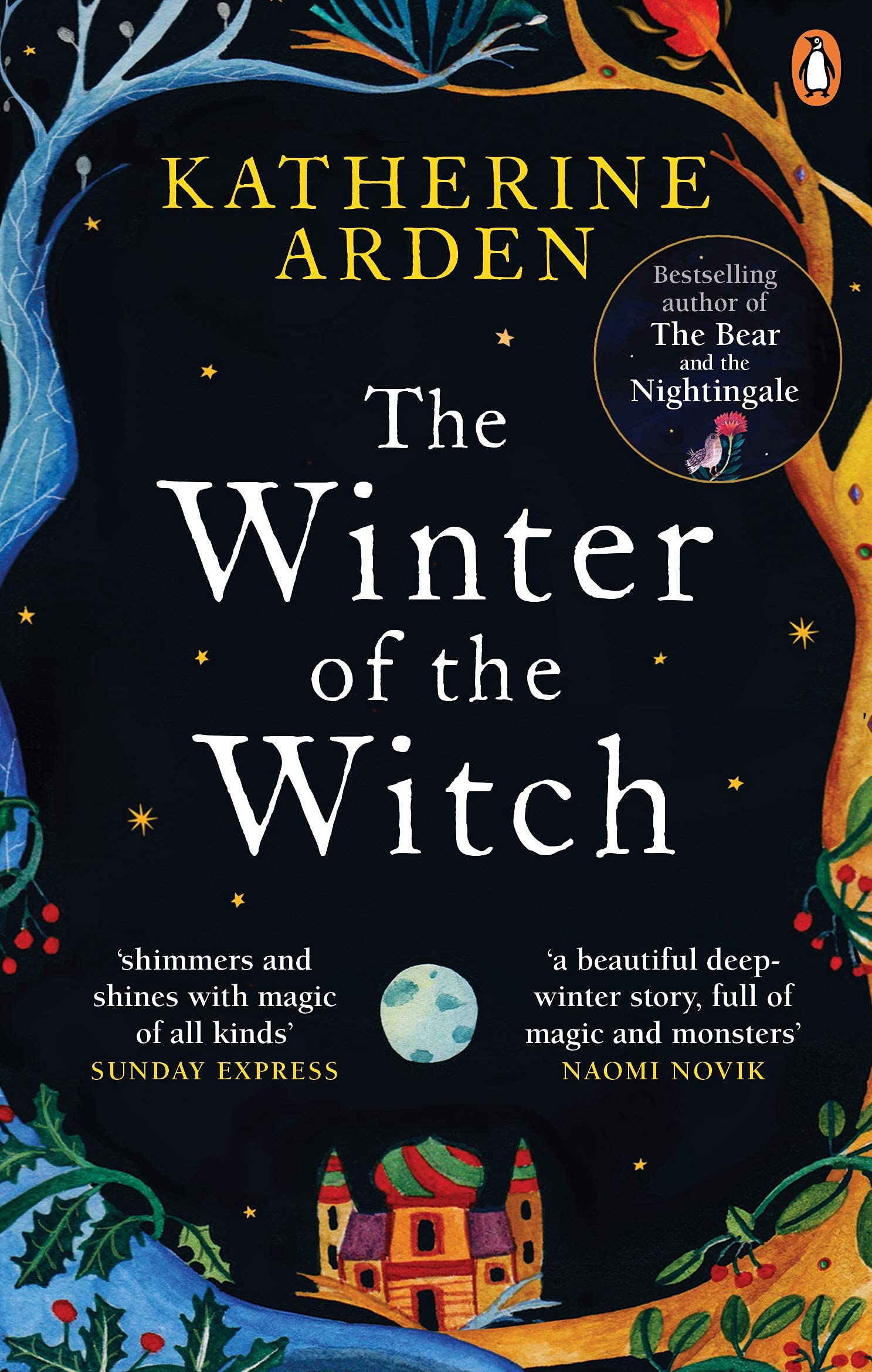 Back cover view of the Winternight Trilogy paperback collection set by Katherine Arden, Del Rey edition.