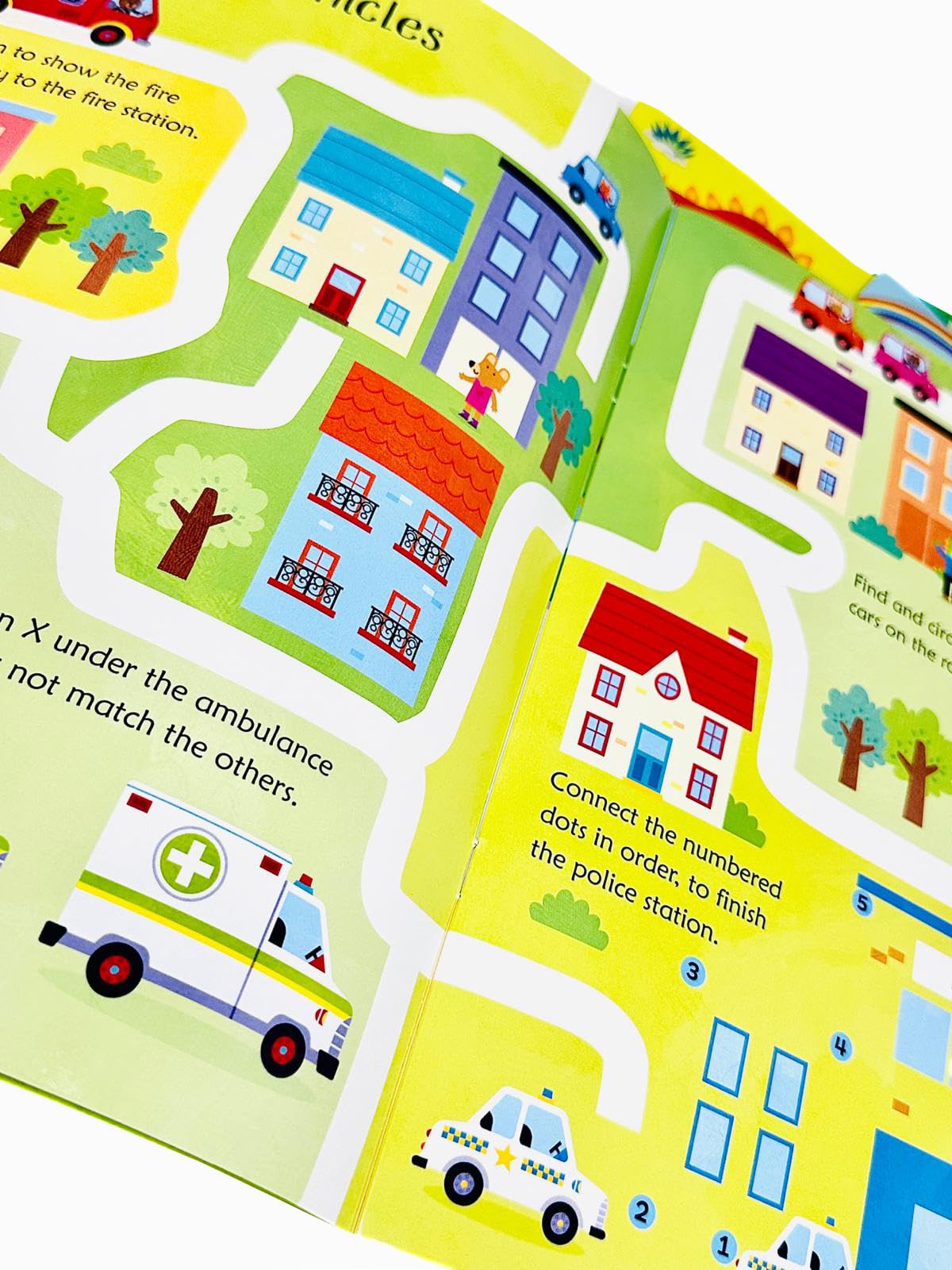 Back cover of the Usborne Wipe-Clean Activities 6 books collection set listing all six themed titles and age 3-5 recommendation