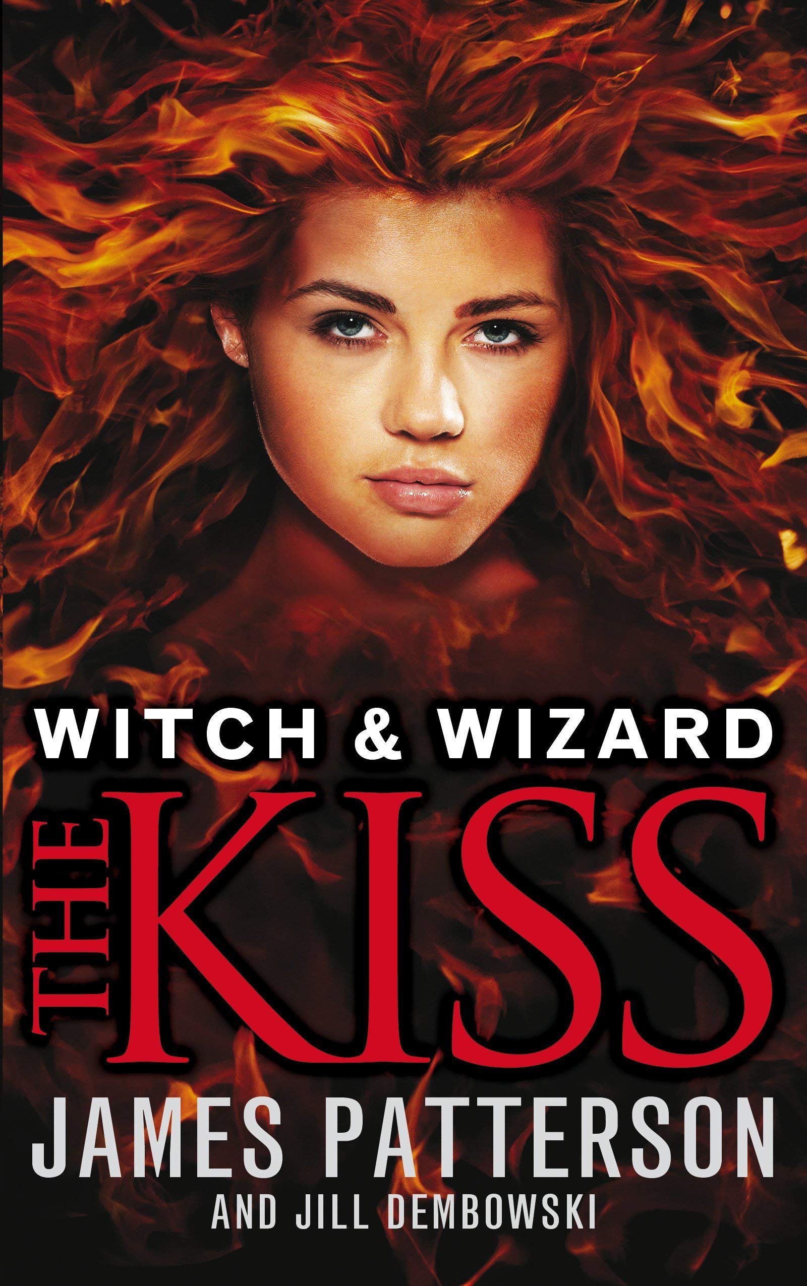 Back cover view of a Witch & Wizard paperback showing series blurb and James Patterson branding