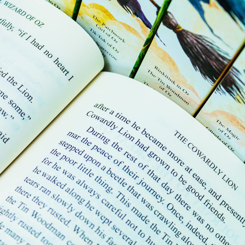 Wizard of Oz 15 Books Collection - stacked paperback volumes showing spine titles for all 15 Oz novels